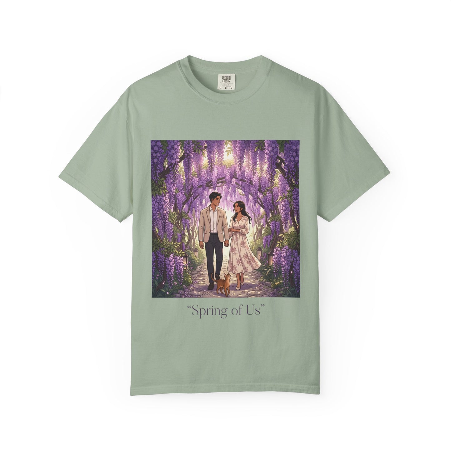 Spring of Us T-Shirt — Romantic Wisteria Couple Graphic Tee