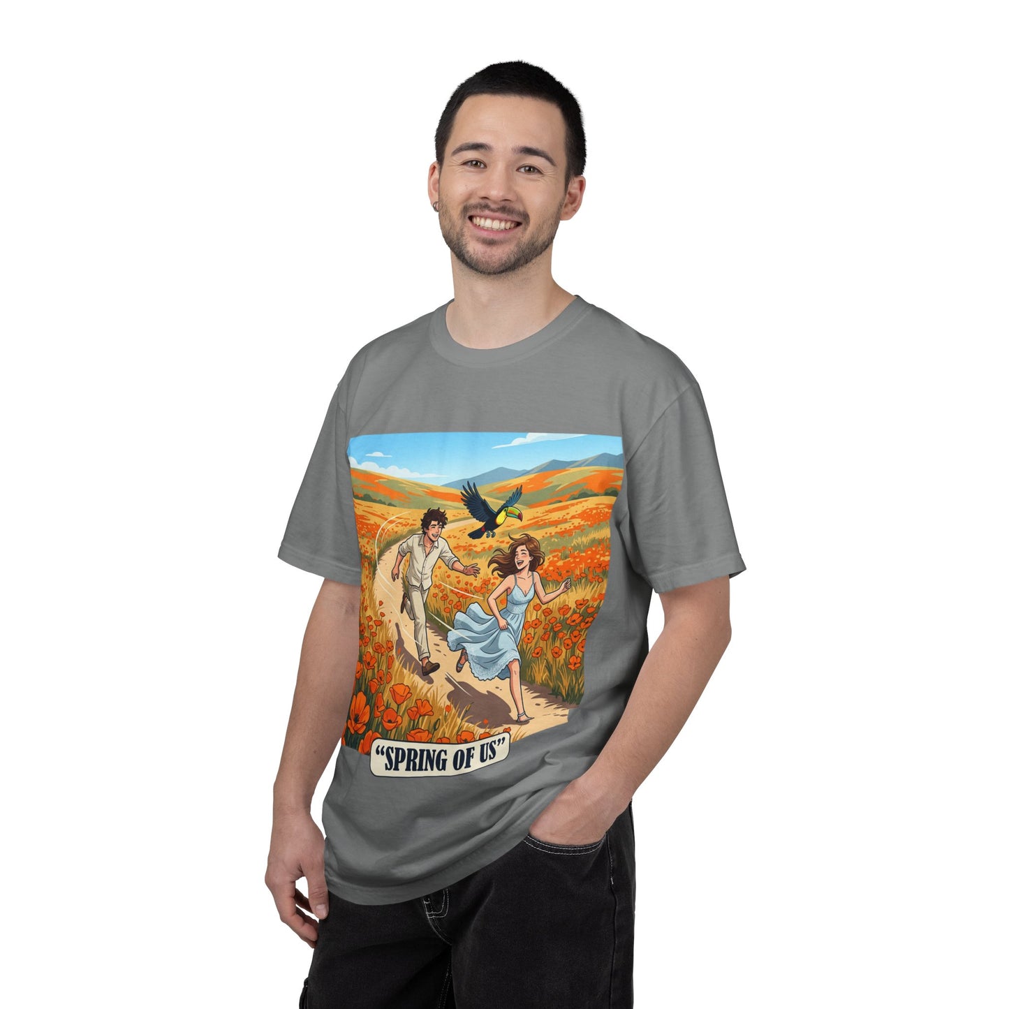 Spring of Us T-Shirt — Romantic Field Illustration Tee