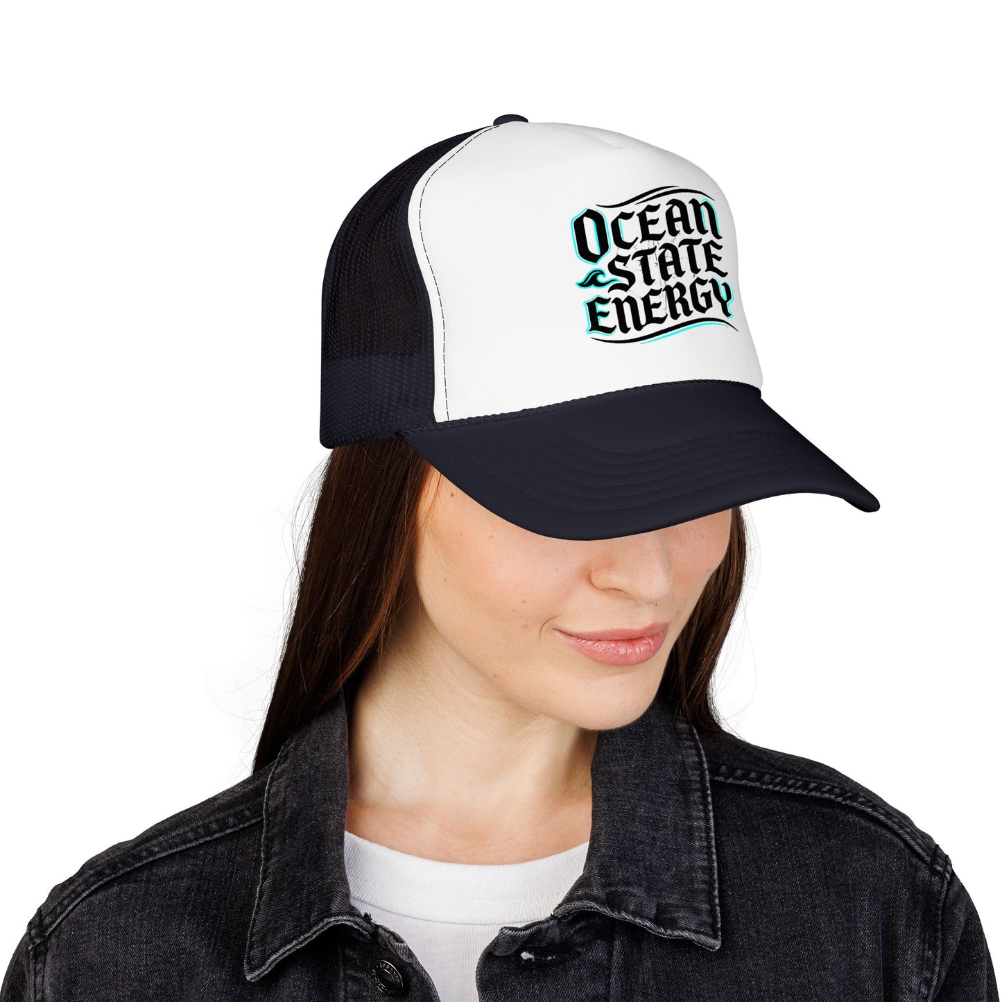 Clean Slate Energy Trucker Hat — Retro Script Foam Mesh Cap