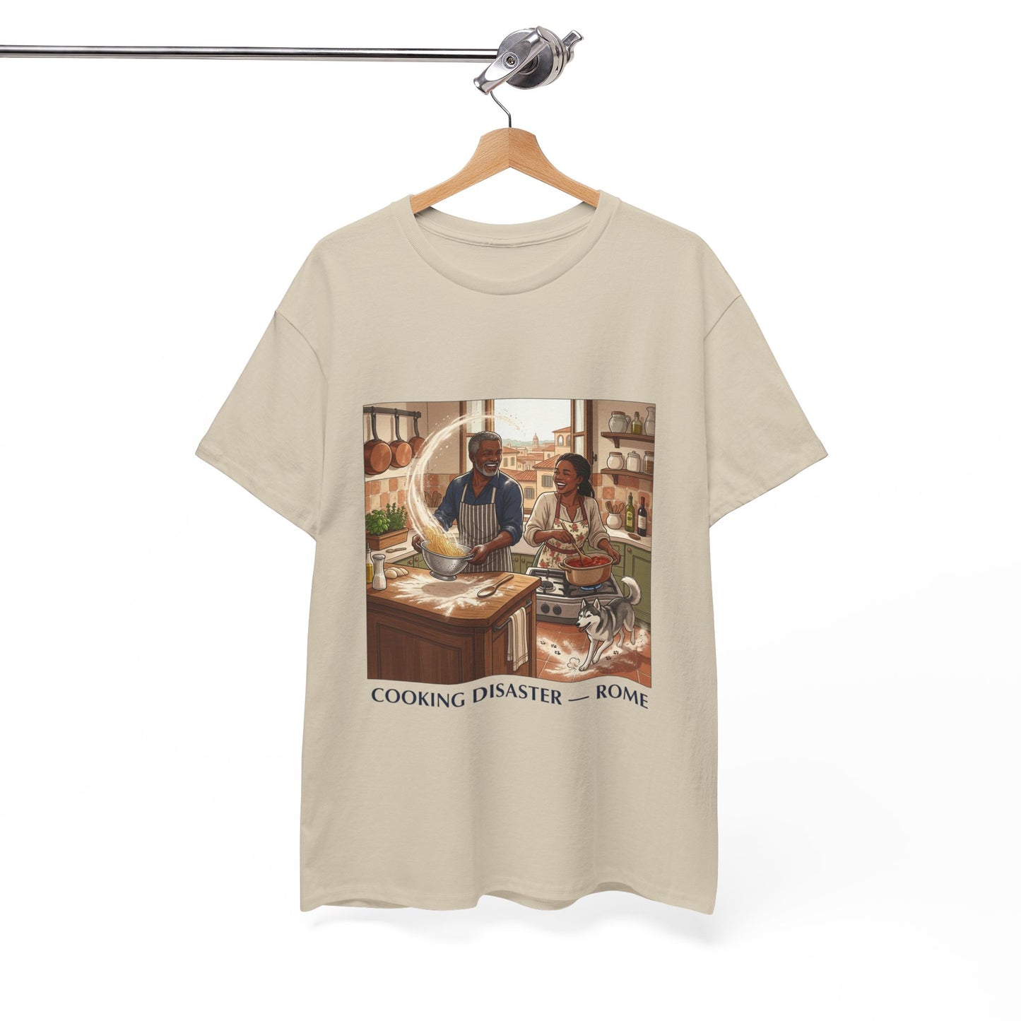 T-Shirt — 'Cooking Disaster — Rome' Illustrated Cooking Tee