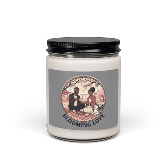 Blooming Love Soy Candle — 9oz Scented Jar Candle for Romantic Gifts & Self-Care