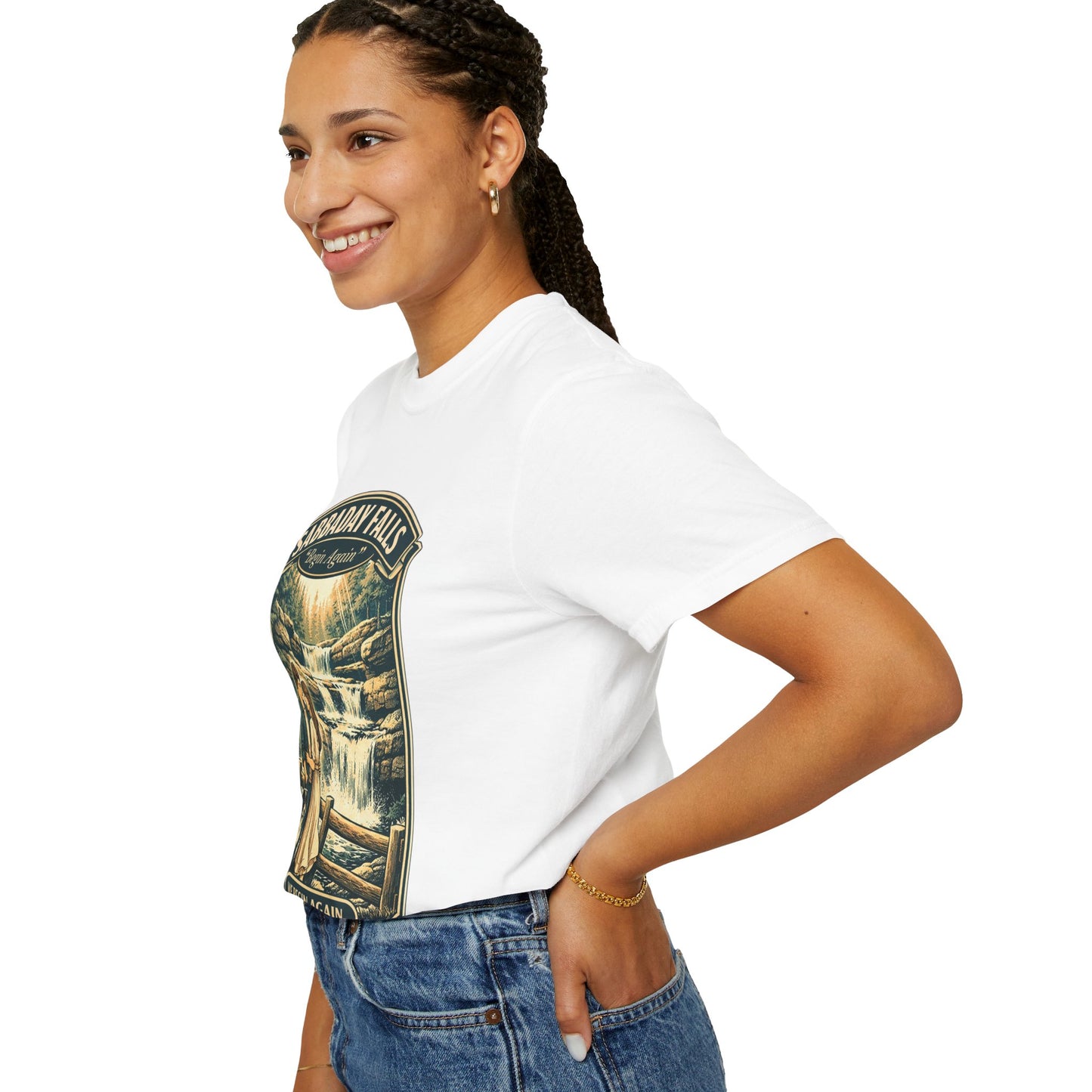 Sabbaday Falls 'We Begin Again' Vintage Nature T-Shirt