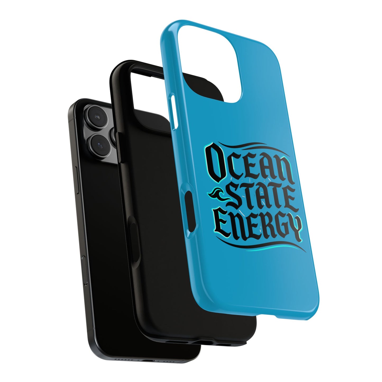 Ocean State Energy Phone Case — Tough Protective iPhone Cover with Nautical Script