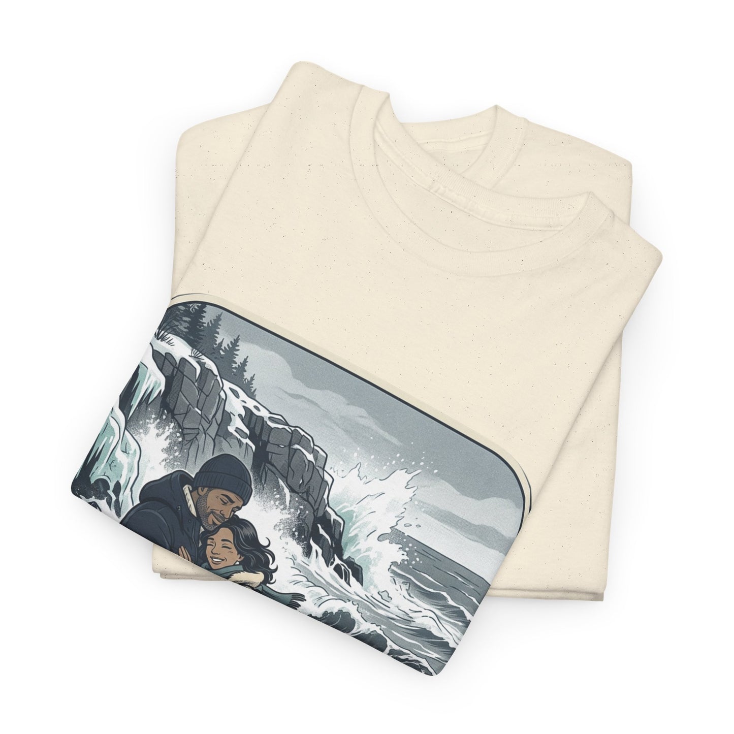 Acadia National Park Tee — Coastal Winter Couple Graphic