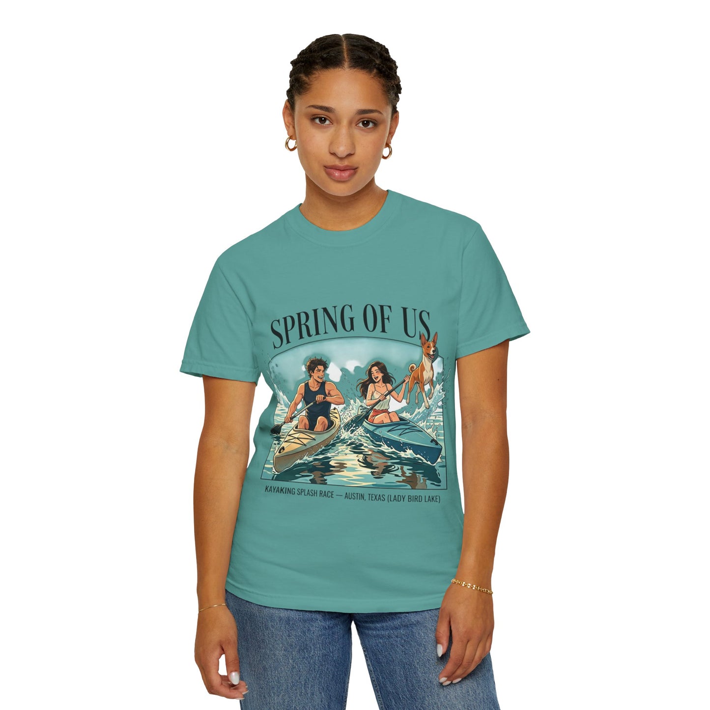 Spring of Us Kayaking T-Shirt — Retro Outdoor Adventure Tee