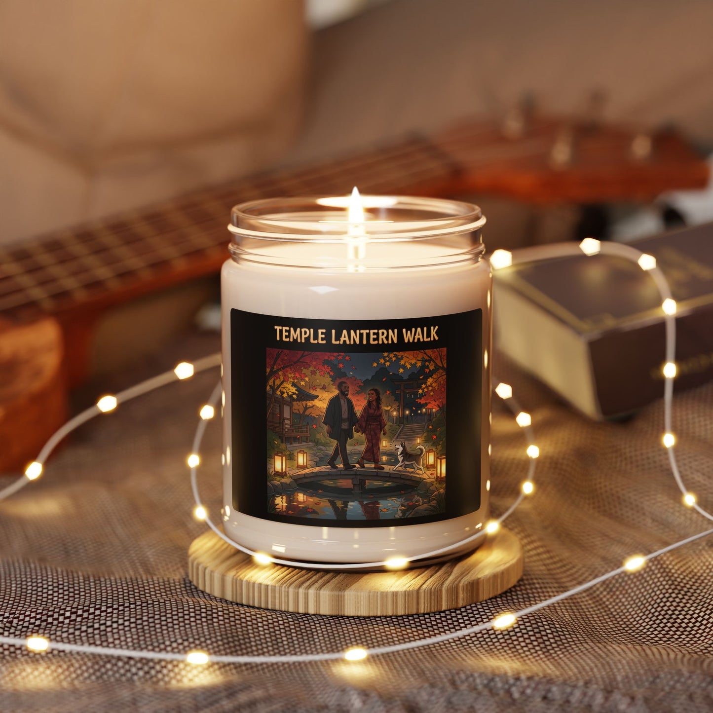 Temple Lantern Walk Scented Soy Candle — 9oz Autumn Evening Aromatherapy Jar