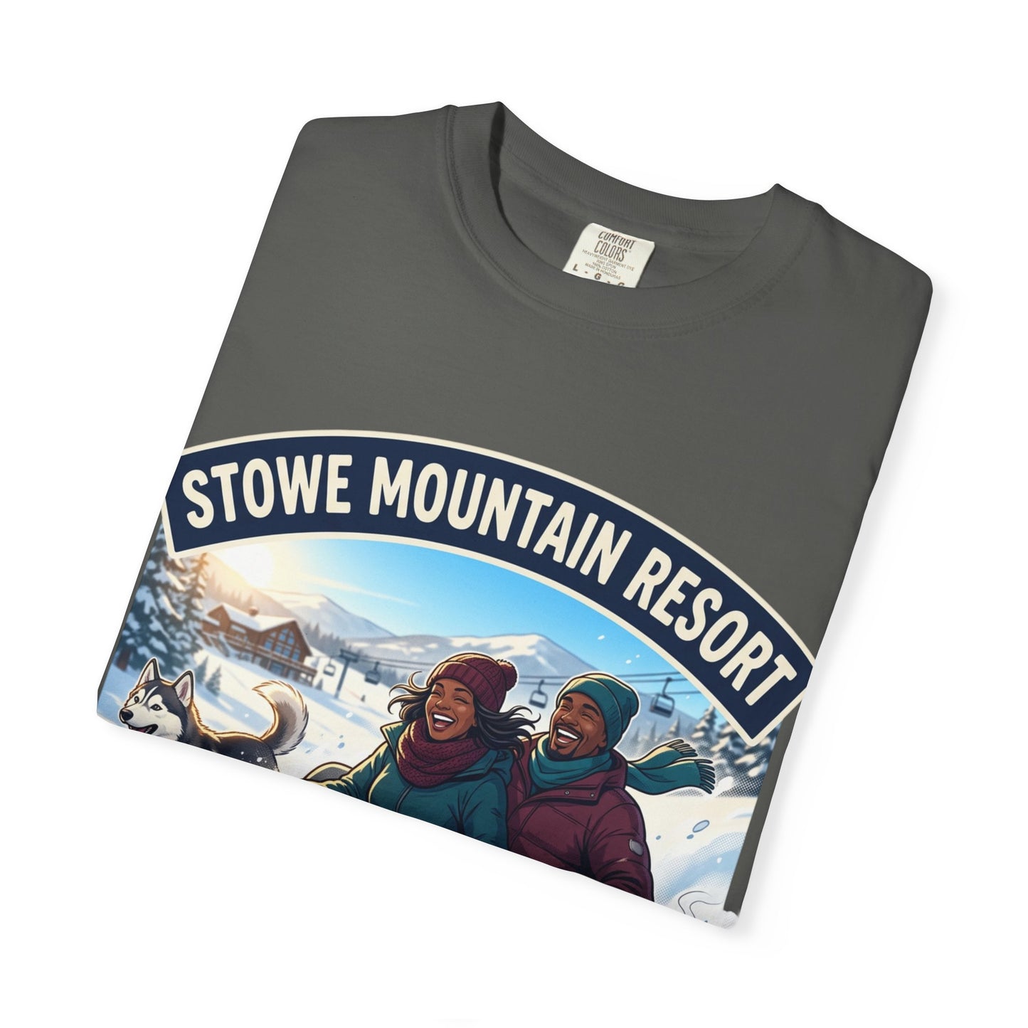Stowe Mountain Resort Snow Tubing T-Shirt — "Vermont Joy" Winter Apparel