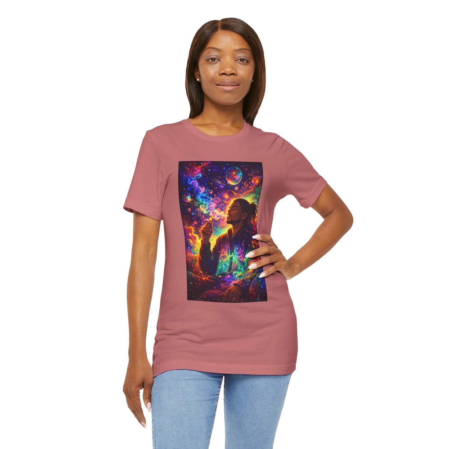 Psychedelic Session T-Shirt — Cosmic Portrait Graphic Tee