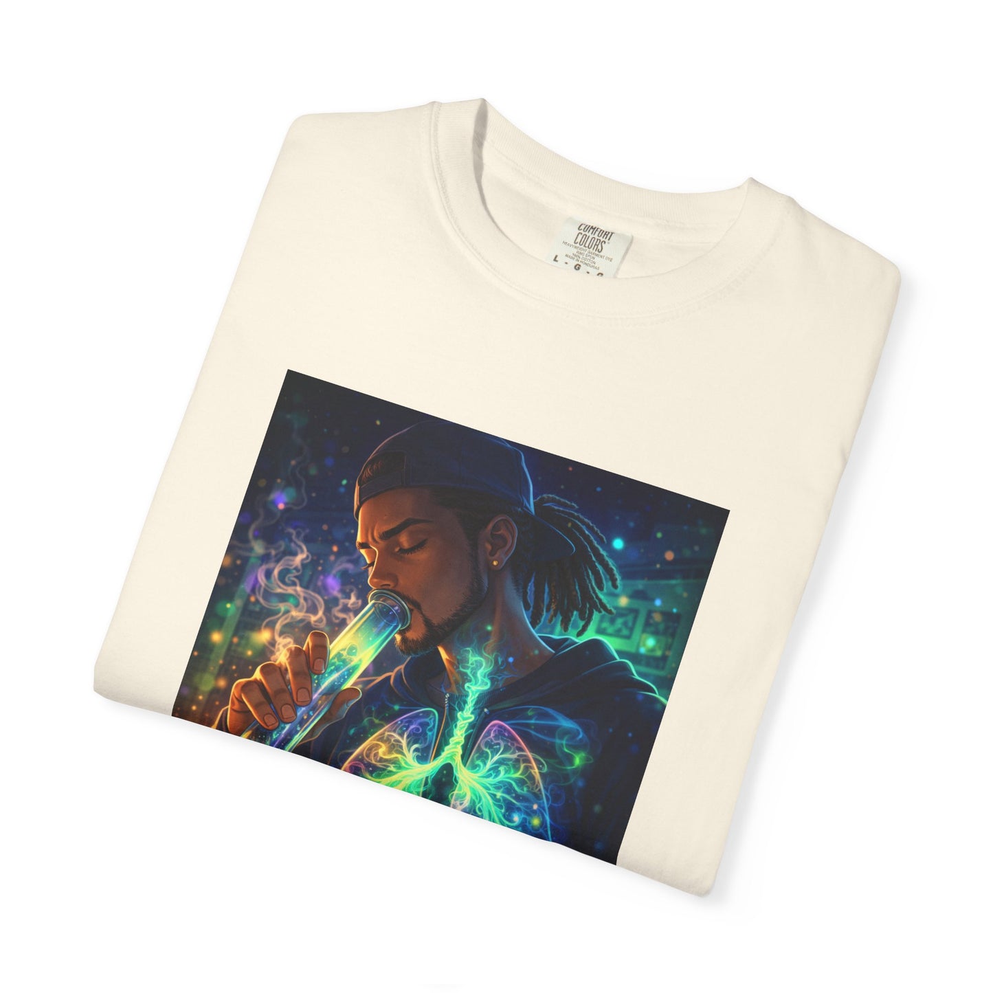 Cosmic Lungs T-Shirt — Neon Anatomical Art Tee