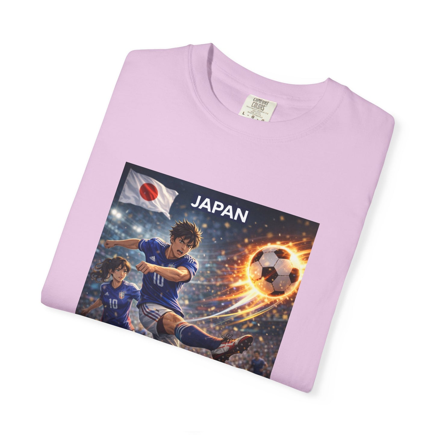 Japan Soccer Team Graphic T‑Shirt — Dynamic Football Players Design