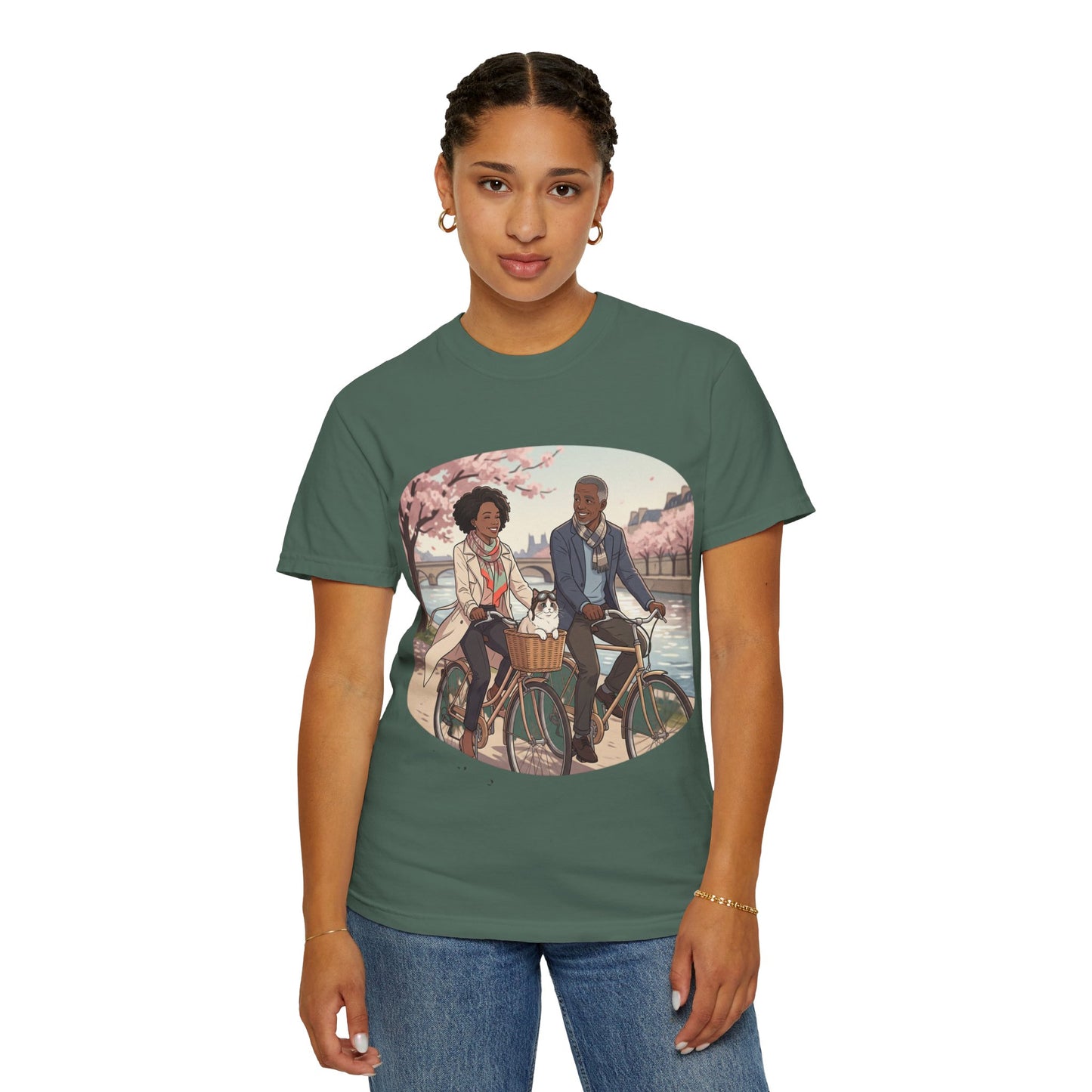 Couples Cherry Blossom Bike Ride T-Shirt