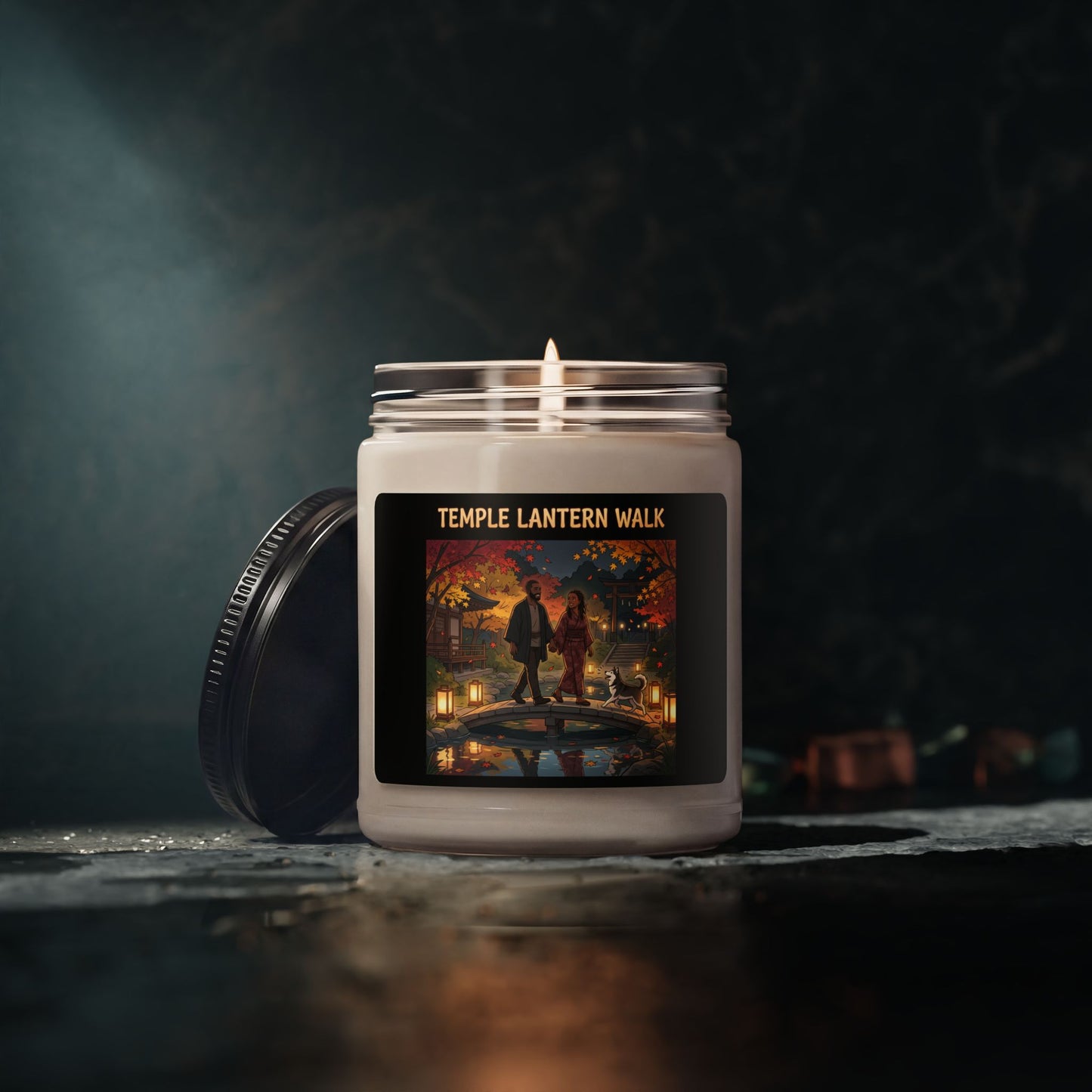 Temple Lantern Walk Scented Soy Candle — 9oz Autumn Evening Aromatherapy Jar