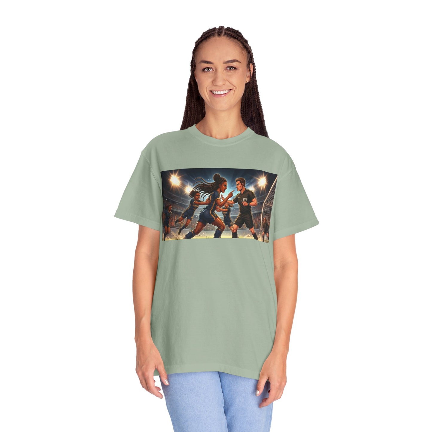 Soccer Arguing With Referee T-Shirt — Vintage Stadium Action Graphic Tee