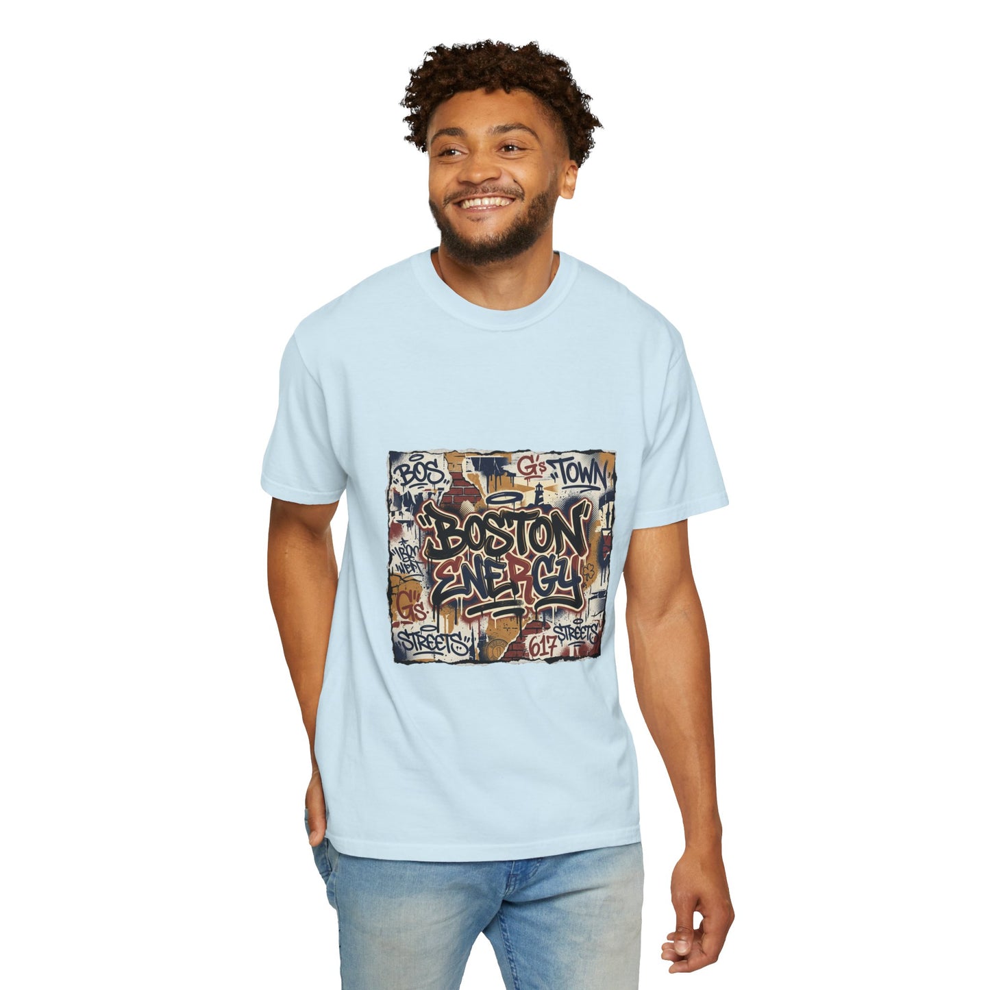Boston Graffiti Tee — Urban Street Art T‑Shirt