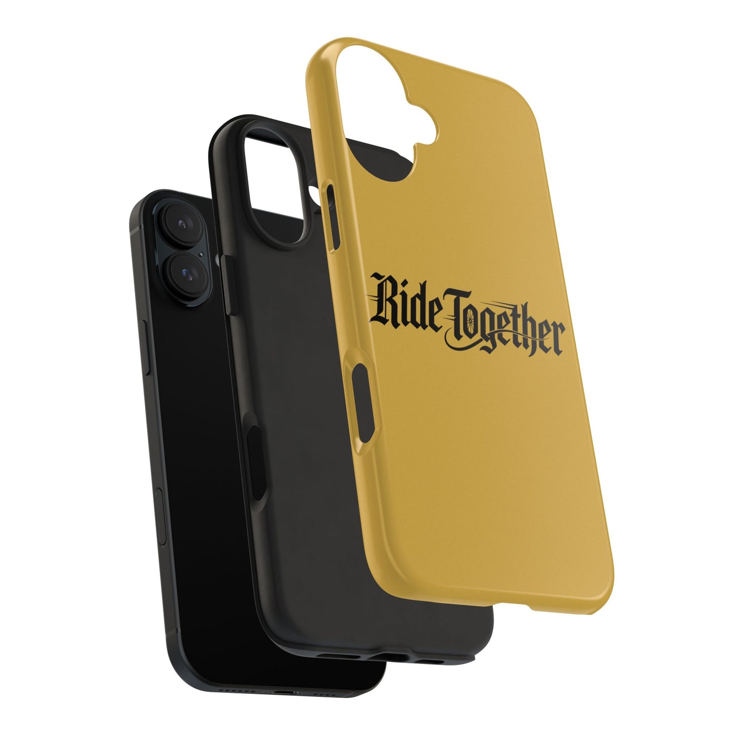 Ride Together Tough Phone Case — Durable Retro Script Protective Cover