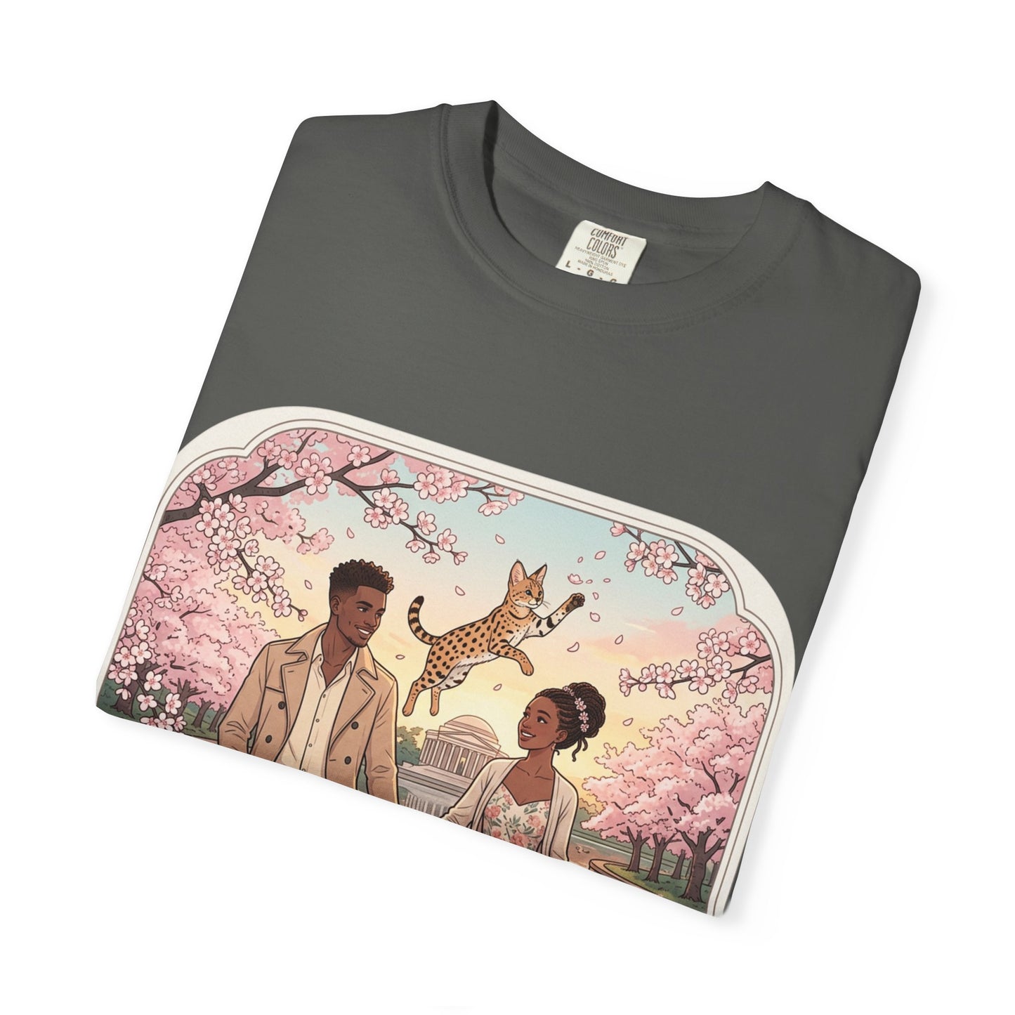 Spring of Us T-Shirt — Romantic Cherry Blossom Couple Graphic Tee