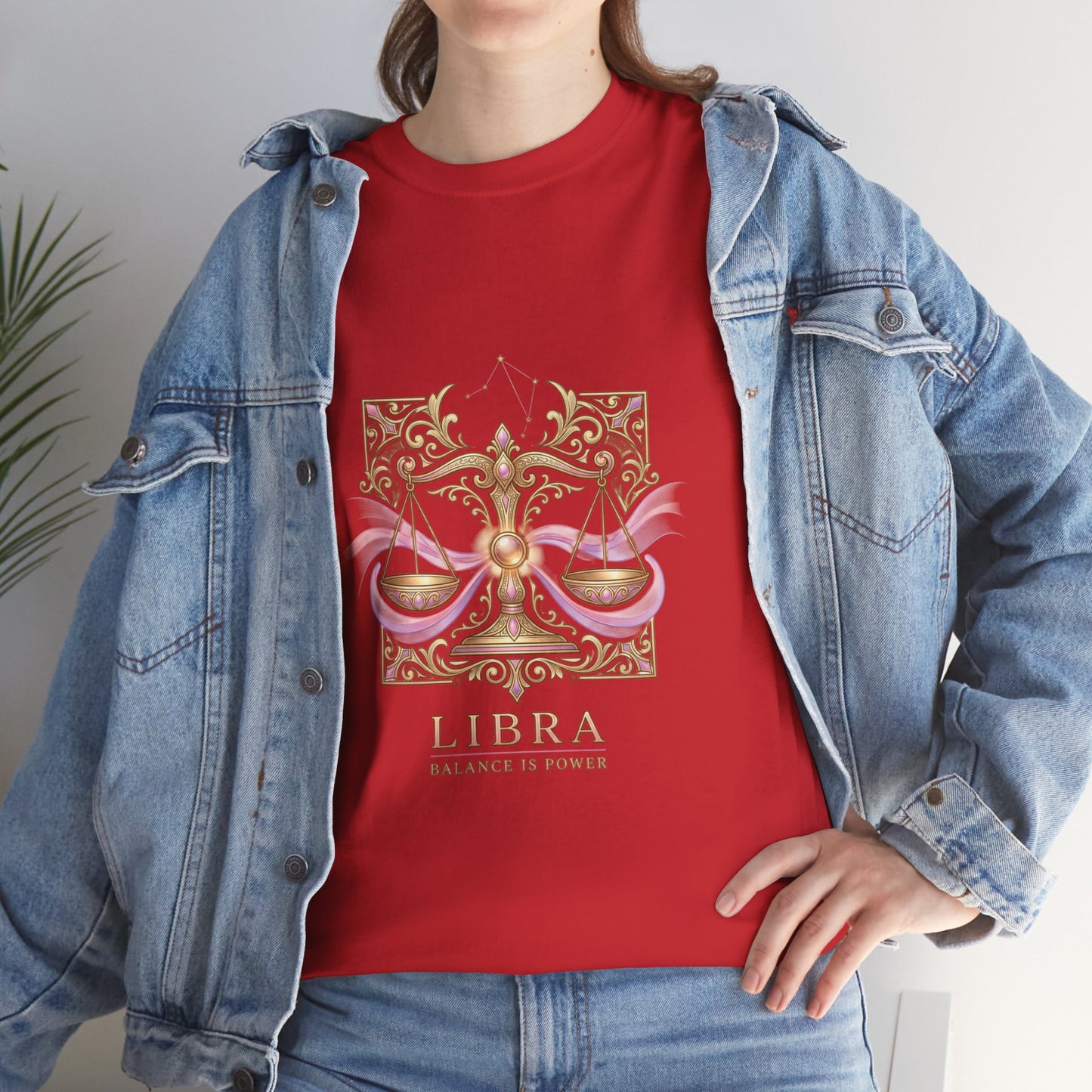 Libra Scales T‑Shirt — Zodiac Balance Is Power Tee