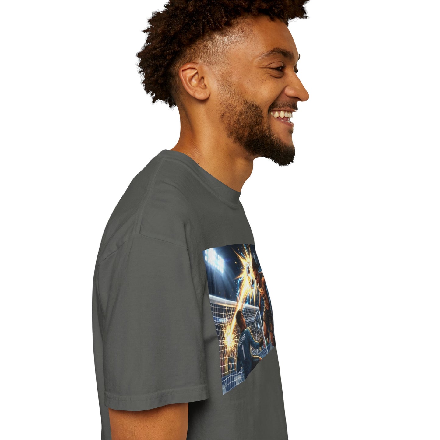 Soccer Goal Explosion T-Shirt — Action-Packed Football Graphic Tee