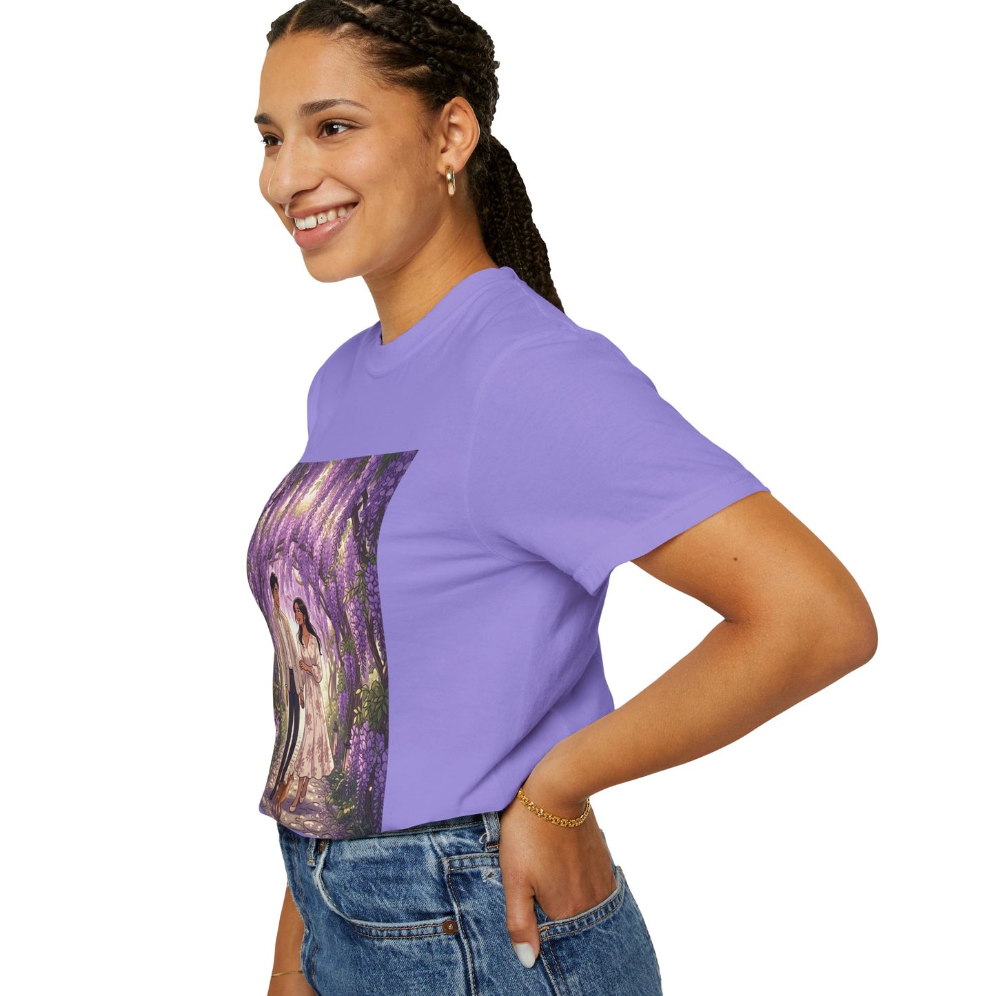 Spring of Us T-Shirt — Romantic Wisteria Couple Graphic Tee