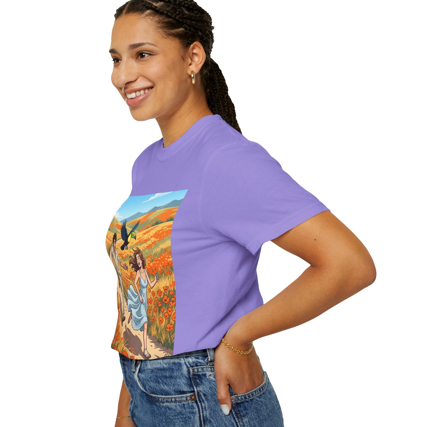 Spring of Us T-Shirt — Romantic Field Illustration Tee