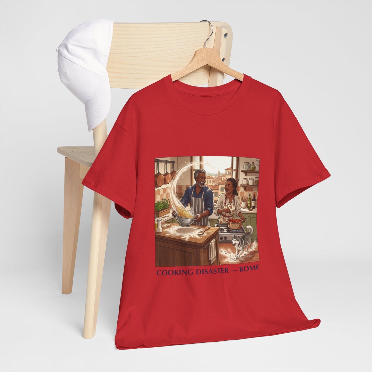 T-Shirt — 'Cooking Disaster — Rome' Illustrated Cooking Tee