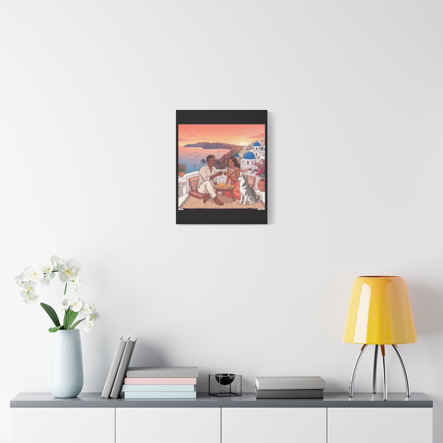 Santorini, Greece – “Sunset Serenade - Matte Canvas, Stretched, 1.25"