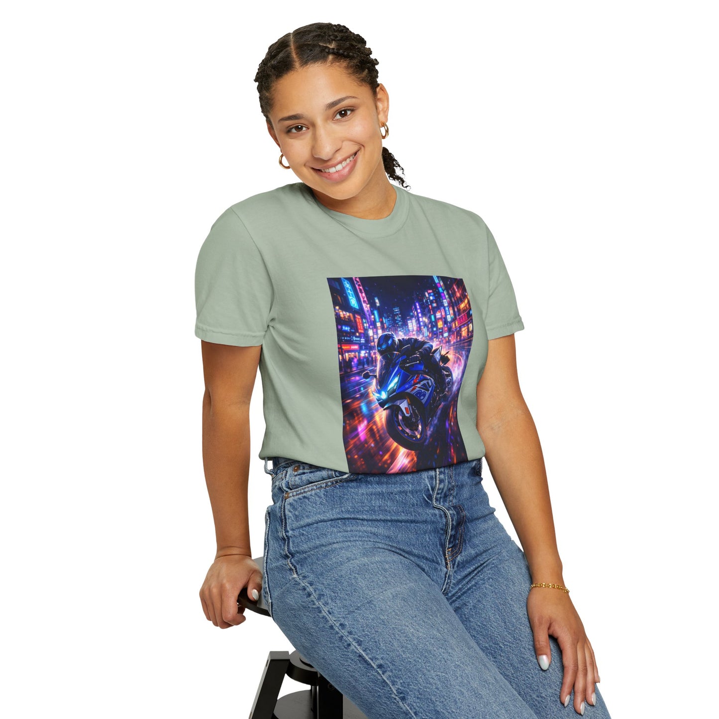 Suzuki GSX-R1000-NEON NIGHT RUN -  T-Shirt — Neon Night Rider Graphic Tee
