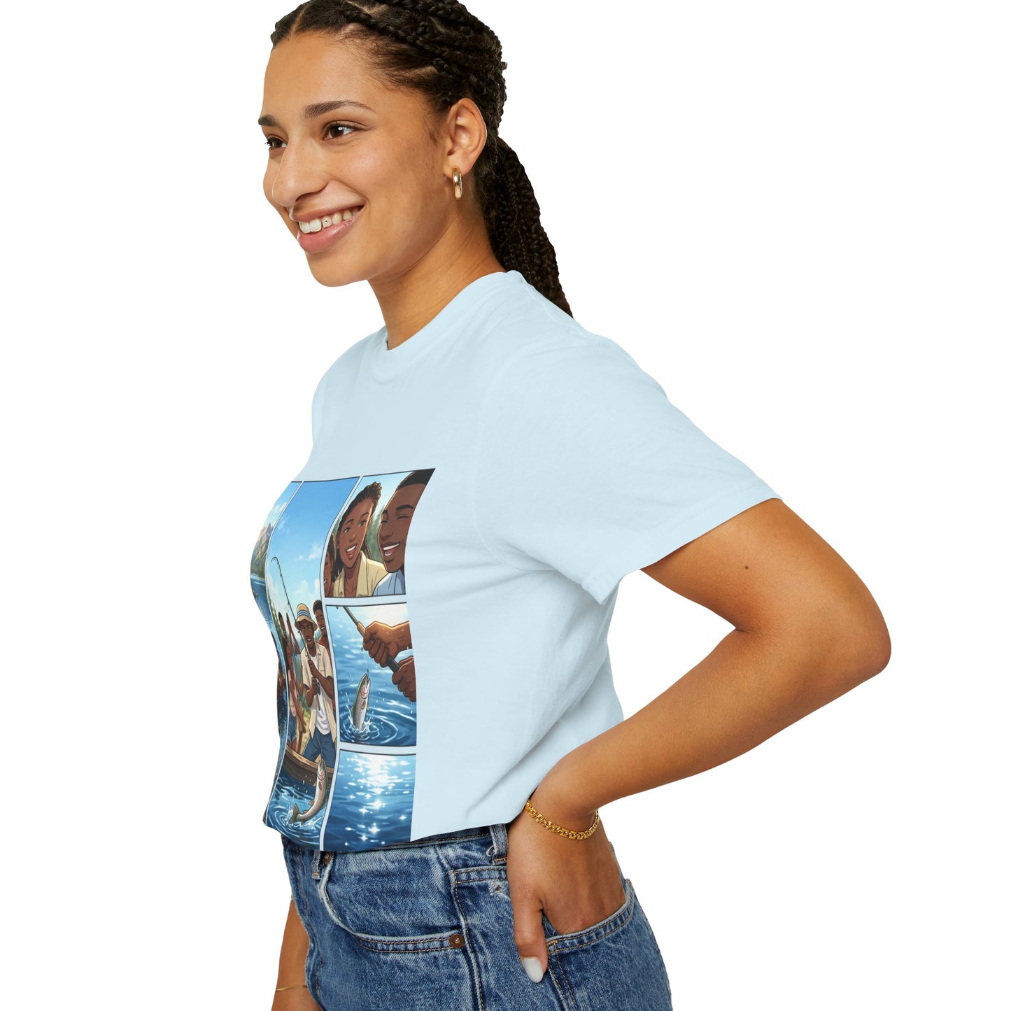 ake Tahoe Fishing Moments T-Shirt — Retro Outdoors Fishing Graphic Tee