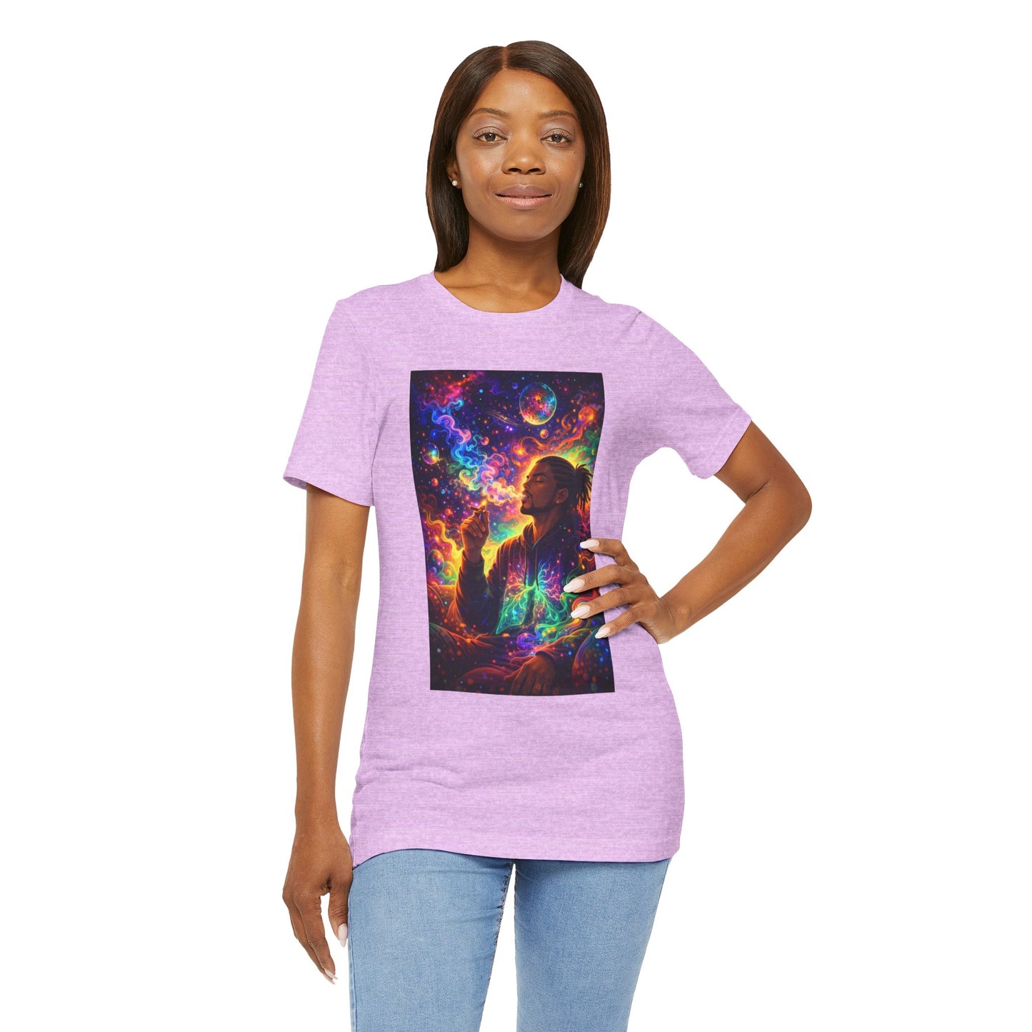 Psychedelic Session T-Shirt — Cosmic Portrait Graphic Tee