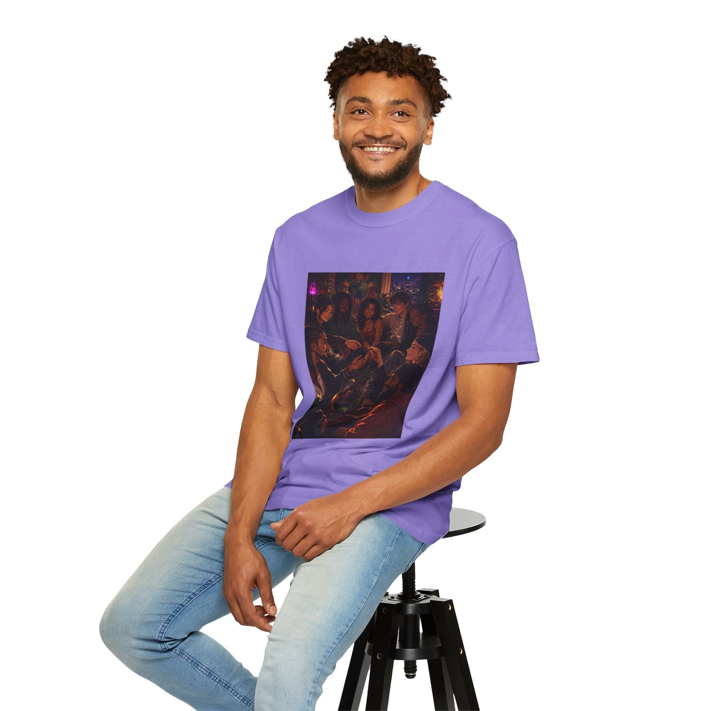 OUR MEMORIES - Vintage Night Party Scene T-Shirt