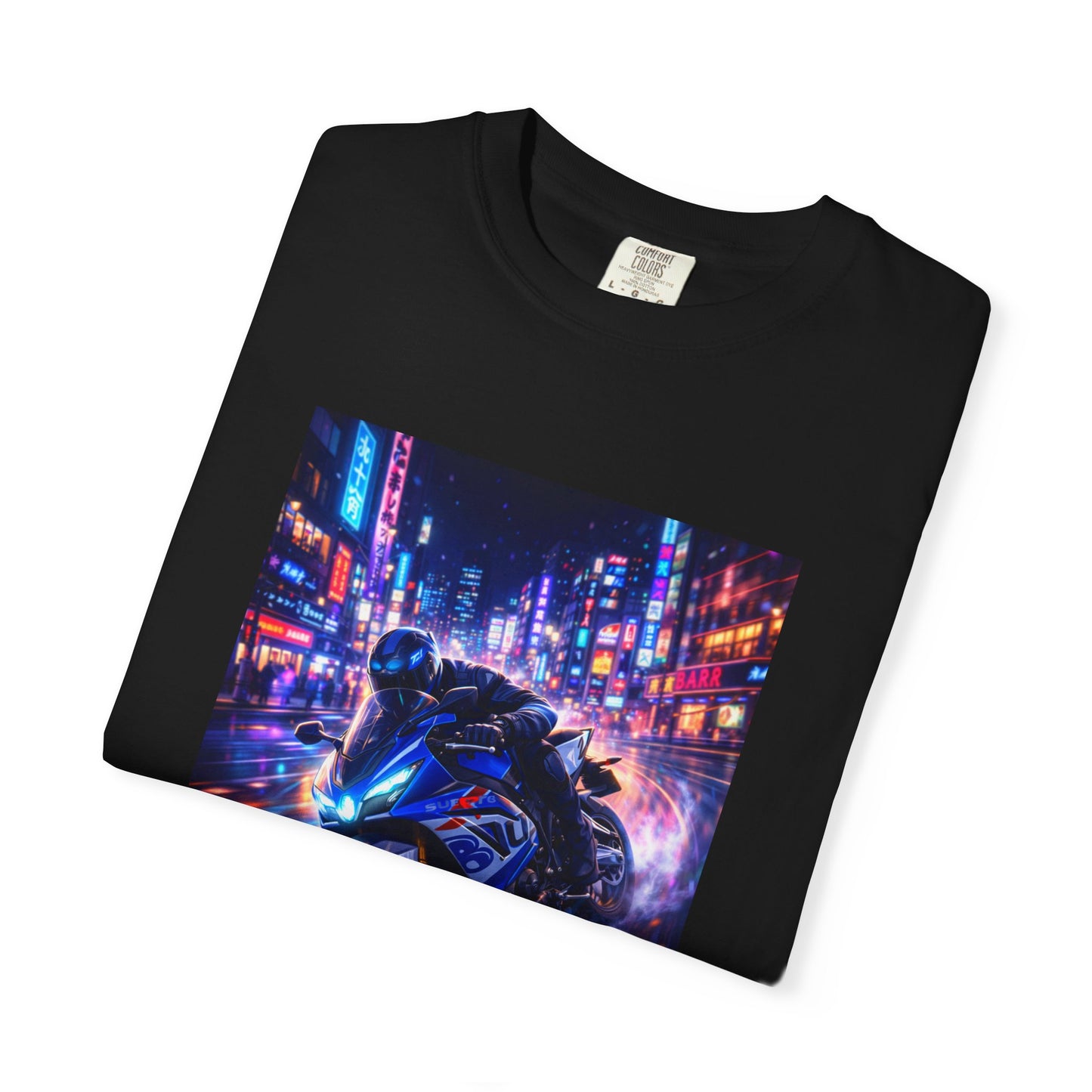 Suzuki GSX-R1000-NEON NIGHT RUN -  T-Shirt — Neon Night Rider Graphic Tee