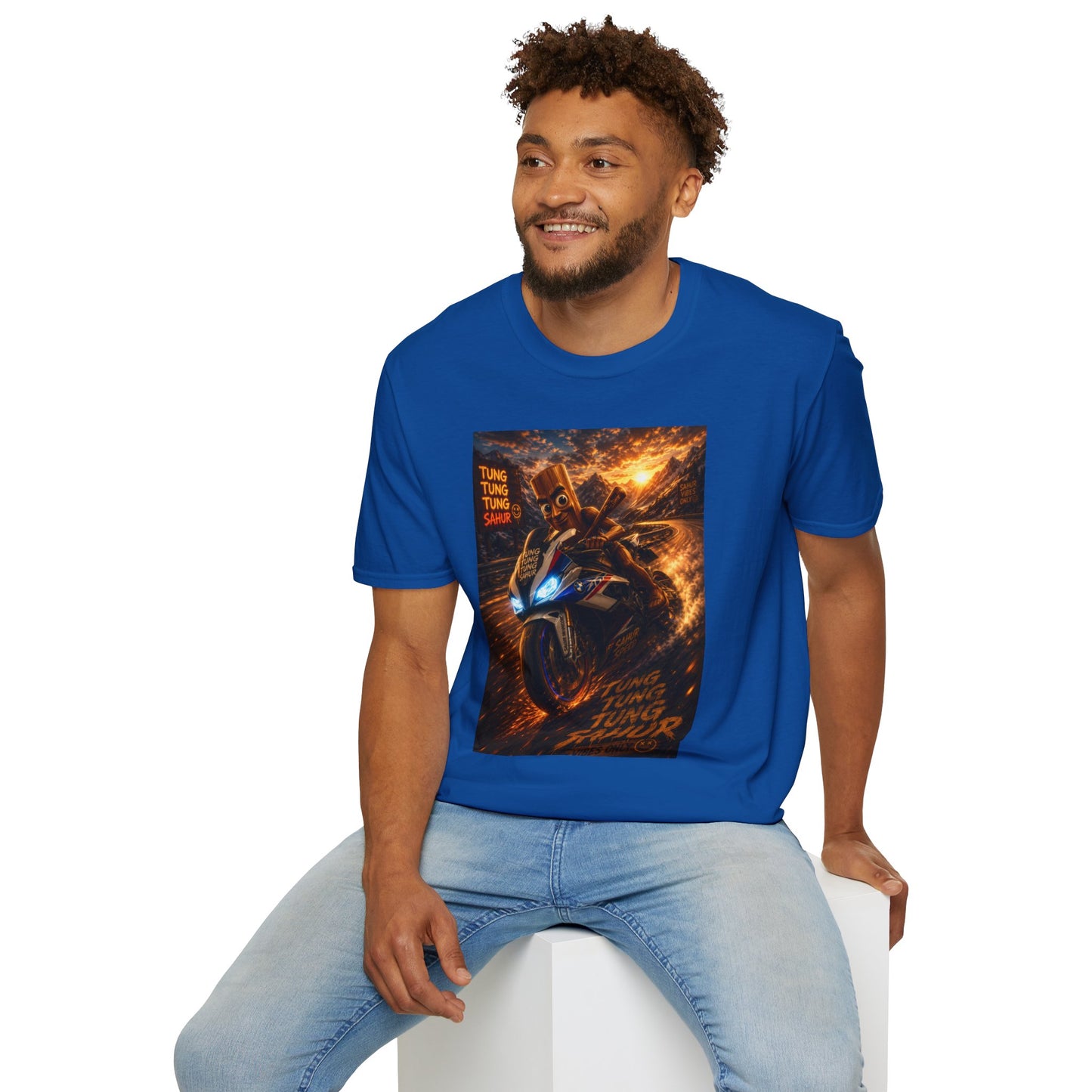 Tung Tung Tung Sahur 2 Wheels On Steel & Fire T-Shirt — "Time To Turn The Tide" Tee