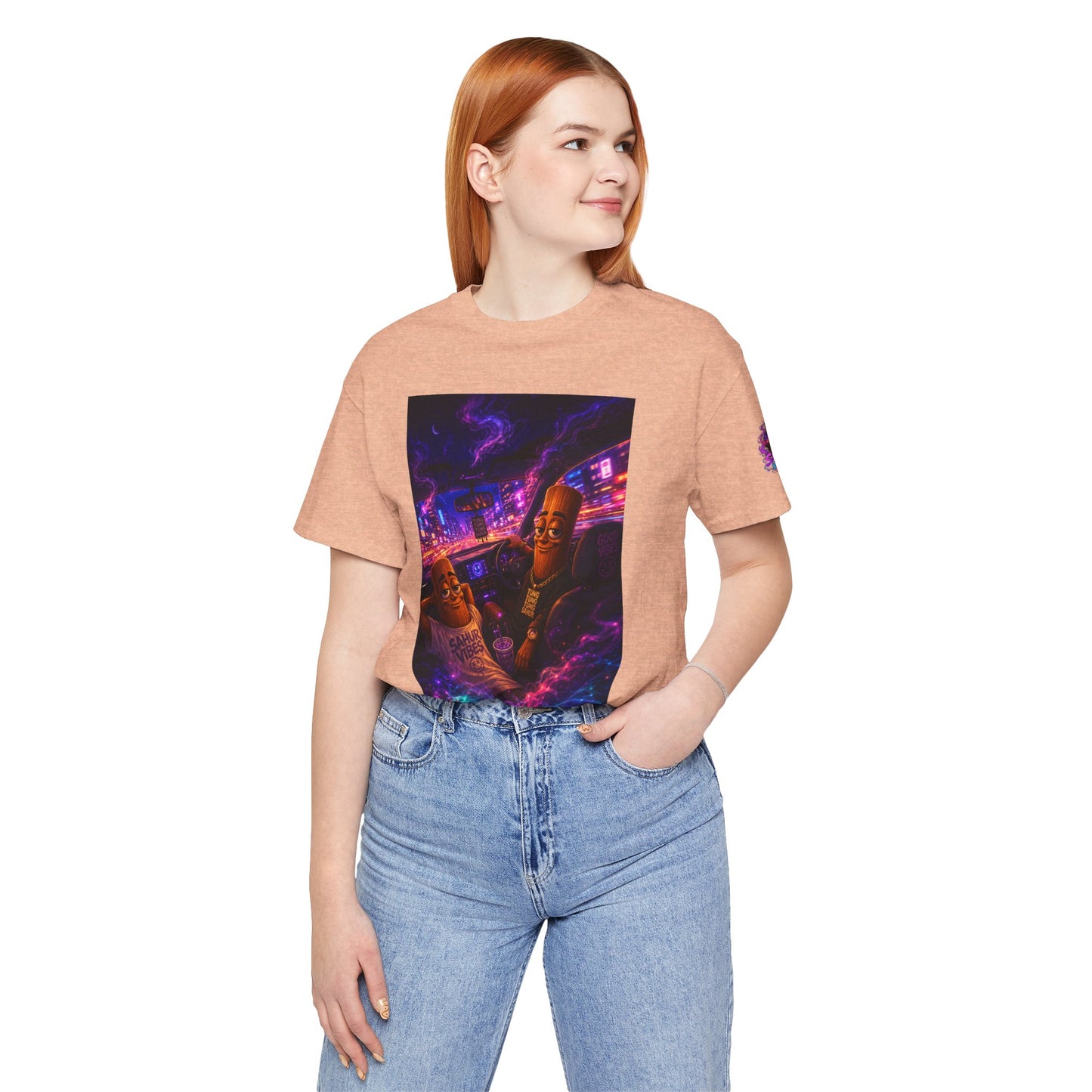 Tung Tung Tung Sahur Who Ride Like Us T-Shirt — Night Cruise Vaporwave Graphic Tee