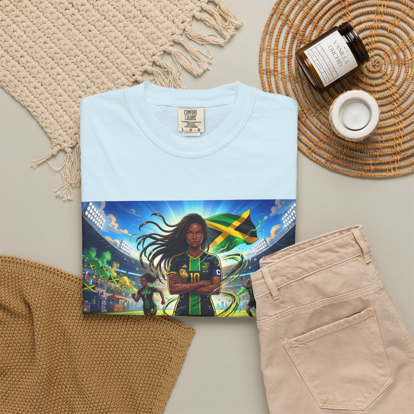 Jamaican Soccer Captain T-Shirt — Rasta Player Stadium Graphic Tee