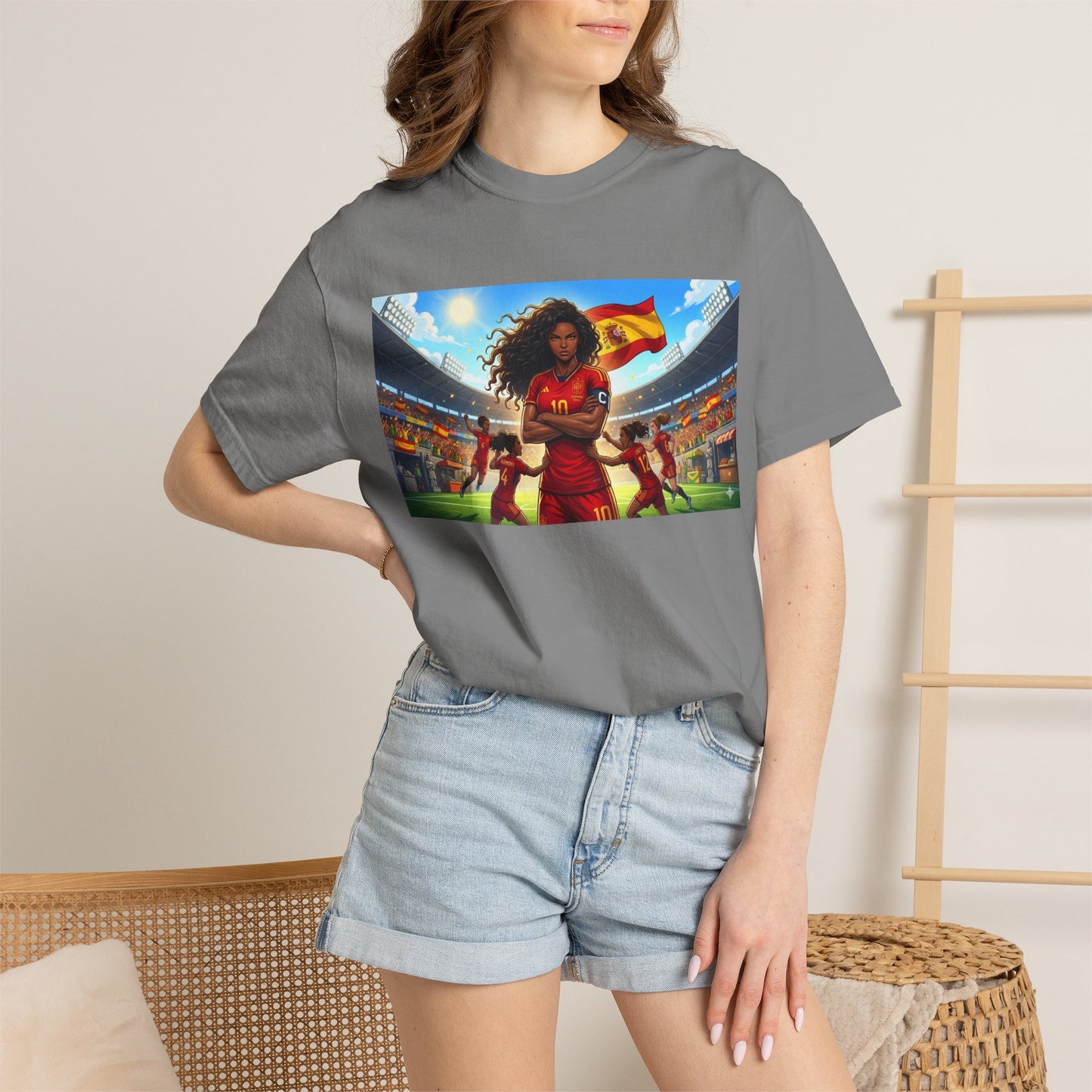 Spain – Female Soccer Champion - Stadium Graphic T-Shirt