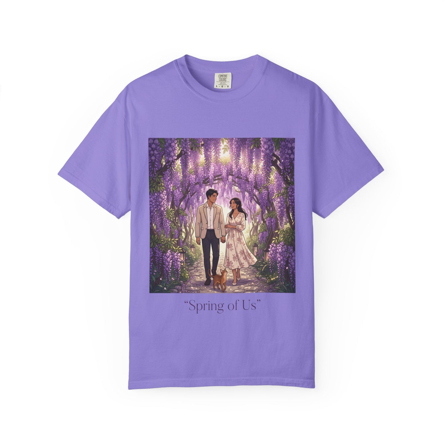Spring of Us T-Shirt — Romantic Wisteria Couple Graphic Tee