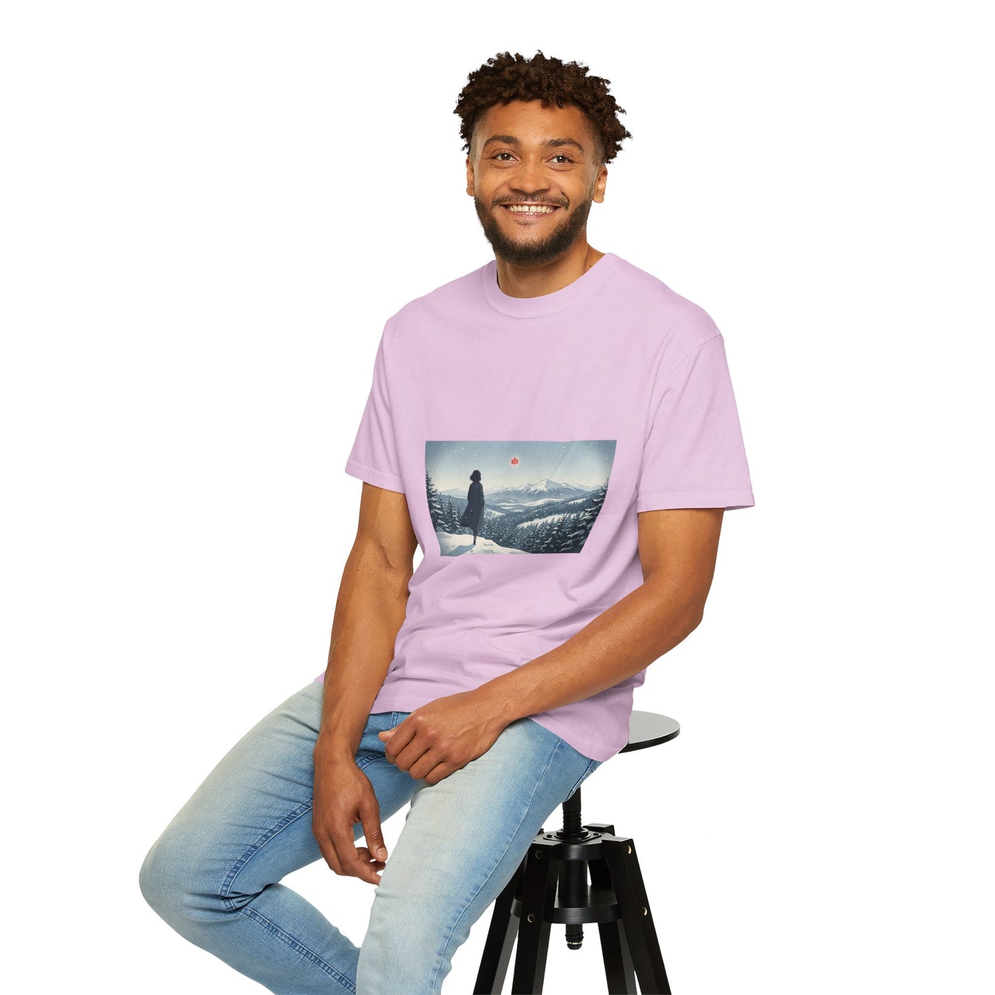 T-Shirt — Wanderer in Snowy Mountains Graphic Tee