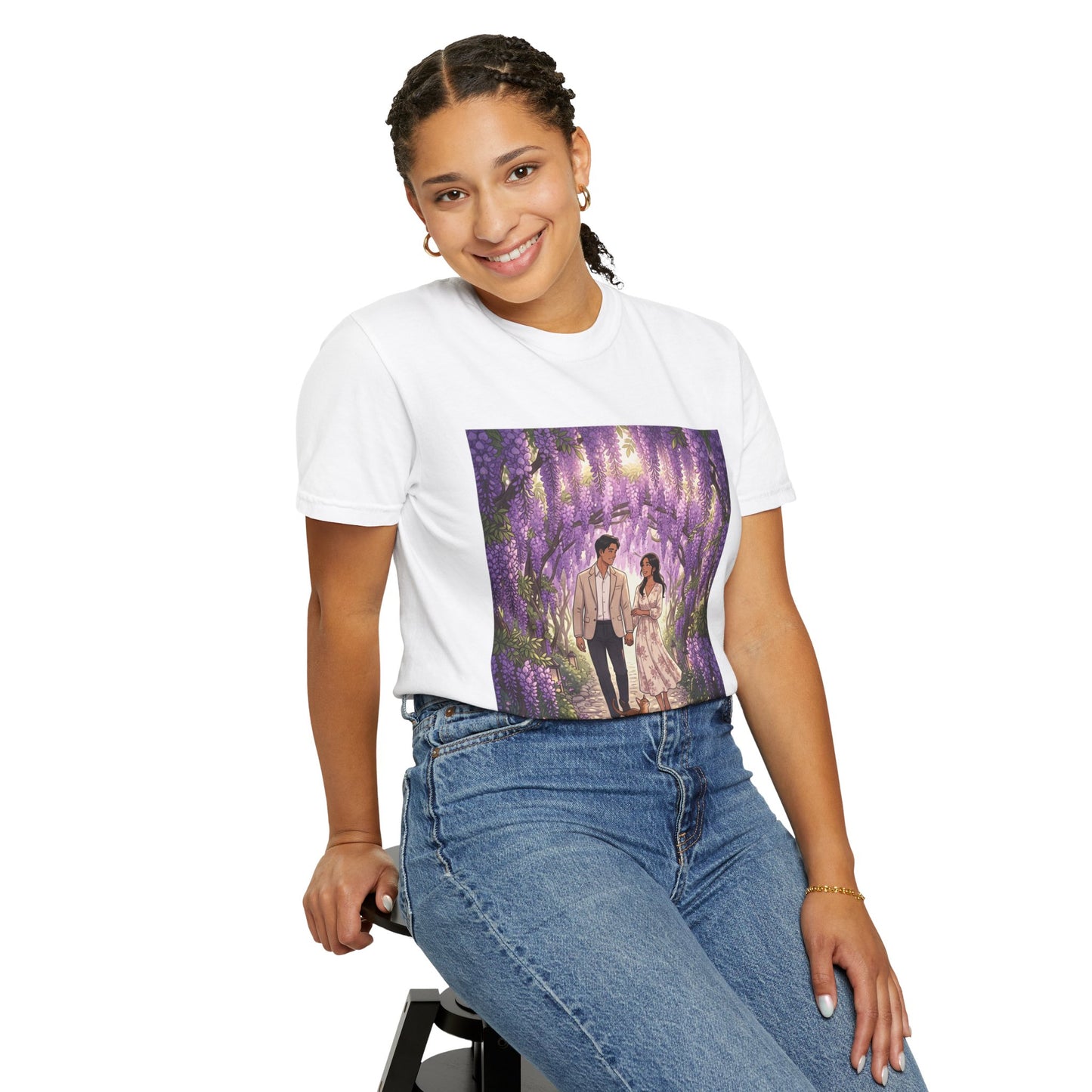 Spring of Us T-Shirt — Romantic Wisteria Couple Graphic Tee