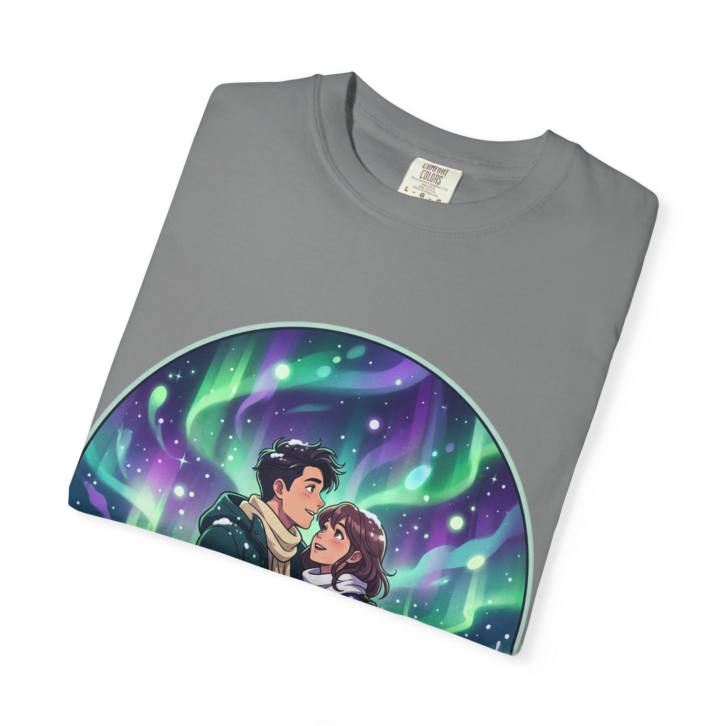 Night Magic T-Shirt — Northern Lights Couple Illustration