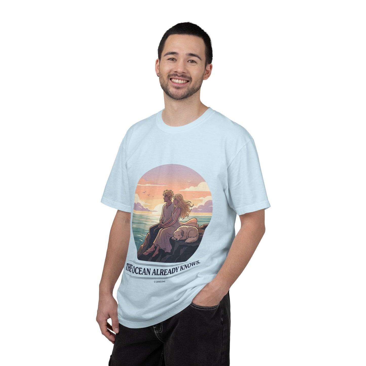 Ocean Sunset Graphic T-Shirt — "The Ocean Already Knows"