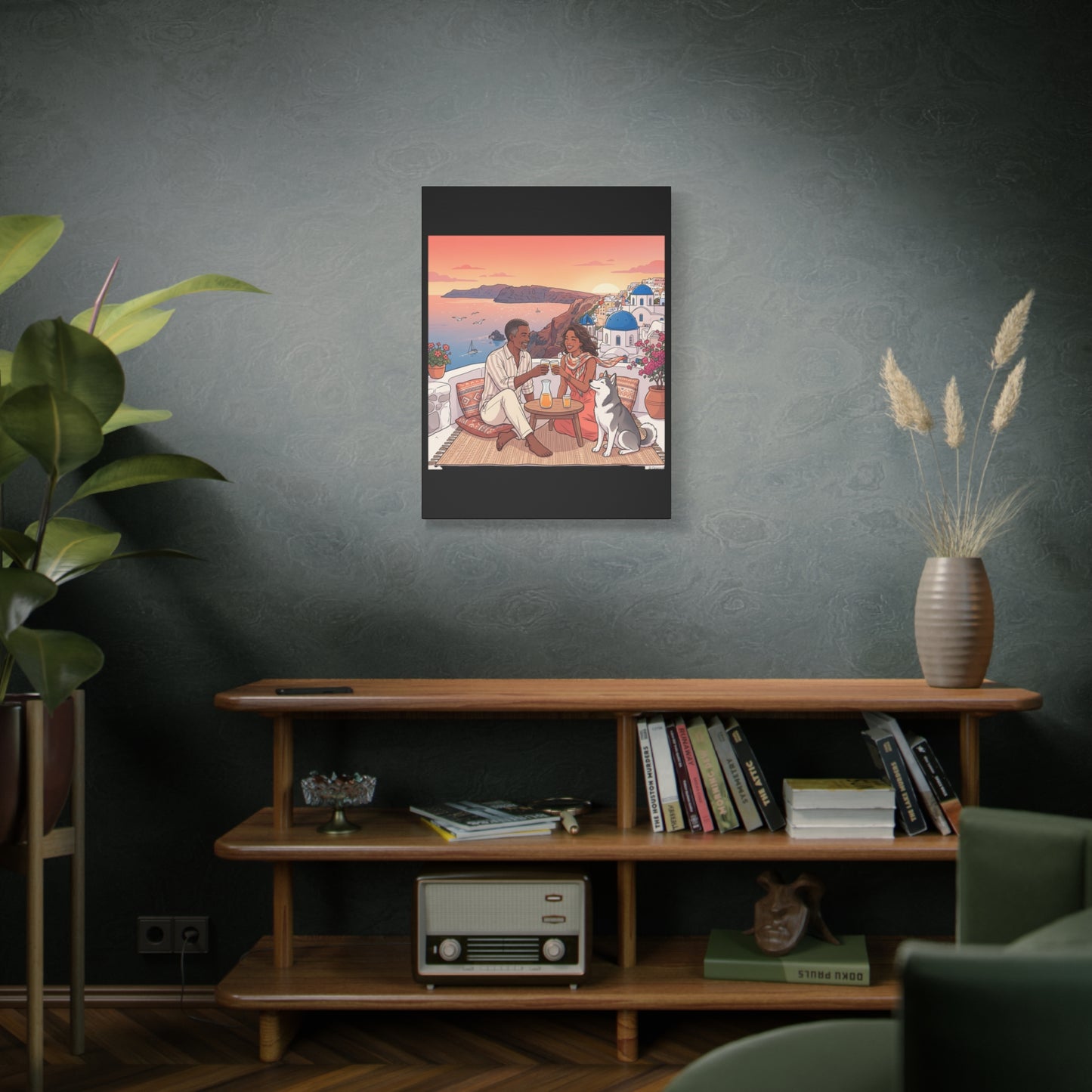 Santorini, Greece – “Sunset Serenade - Matte Canvas, Stretched, 1.25"