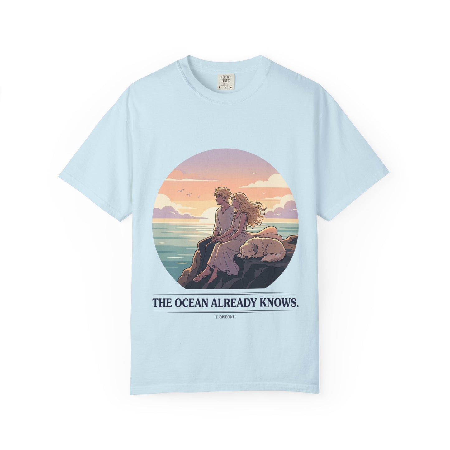 Ocean Sunset Graphic T-Shirt — "The Ocean Already Knows"