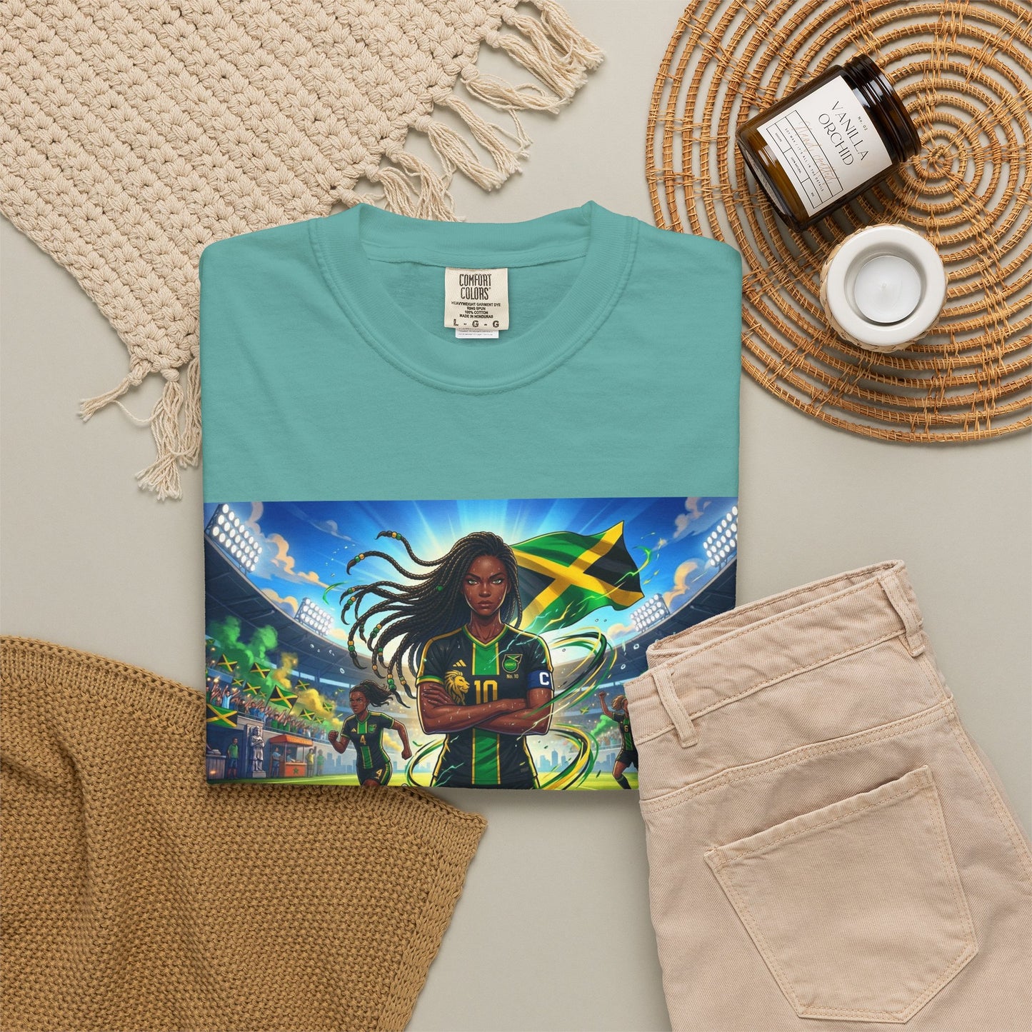 Jamaican Soccer Captain T-Shirt — Rasta Player Stadium Graphic Tee
