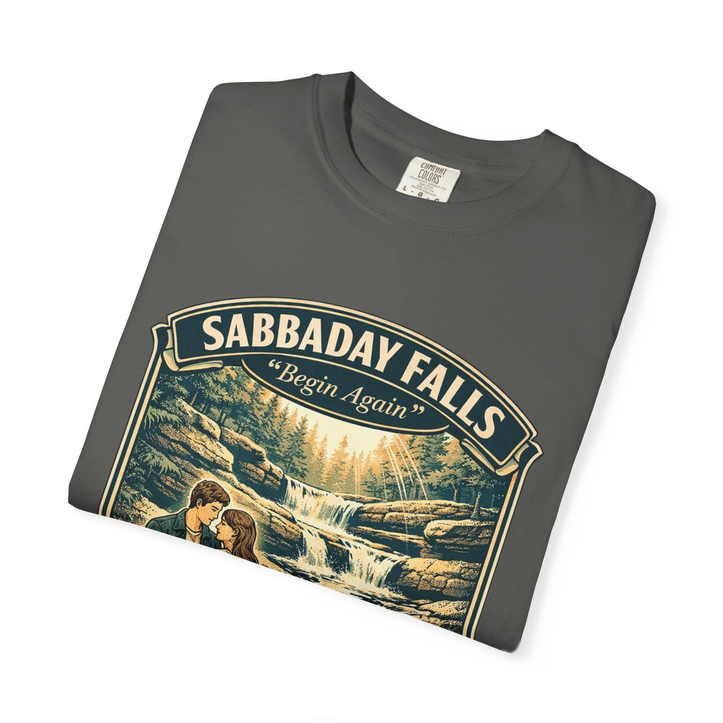 Sabbaday Falls 'We Begin Again' Vintage Nature T-Shirt