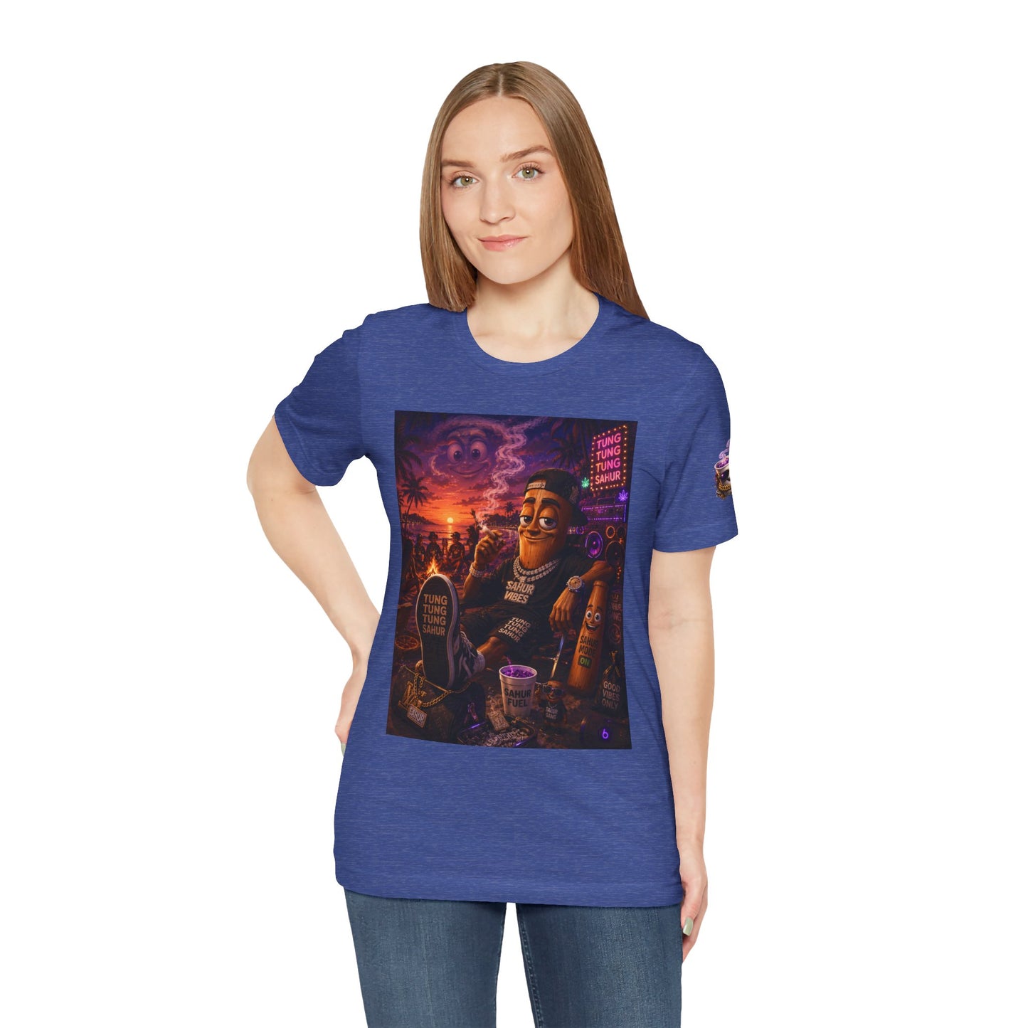 Tung Tung Tung Sahur T-Shirt — "Summertime Vibes" Retro Beach Party Graphic Tee