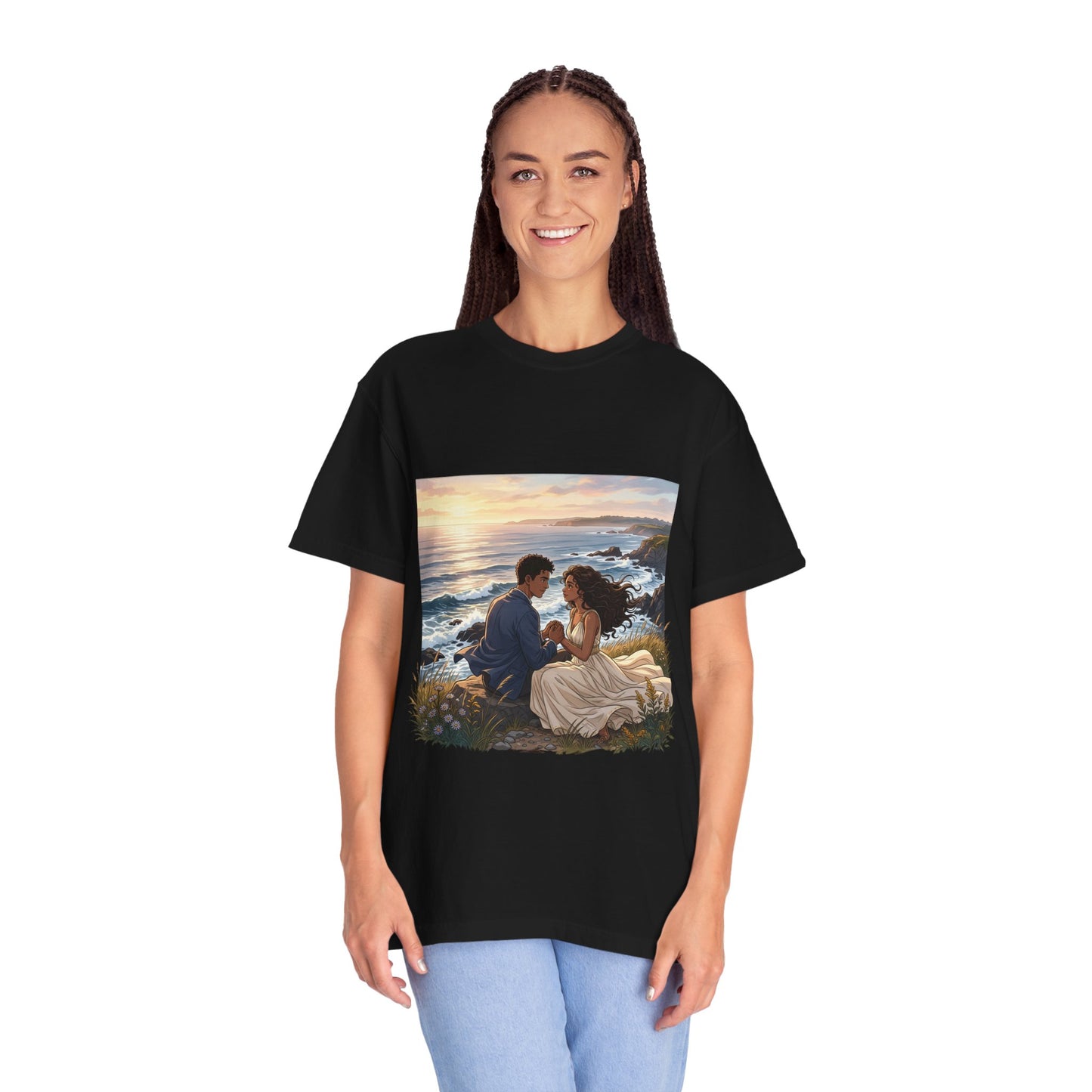 Romantic Sunset Beach Couple T-Shirt