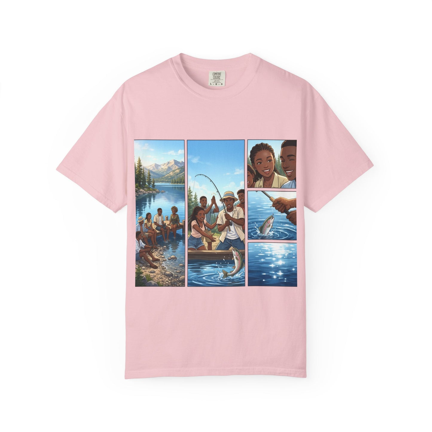 ake Tahoe Fishing Moments T-Shirt — Retro Outdoors Fishing Graphic Tee