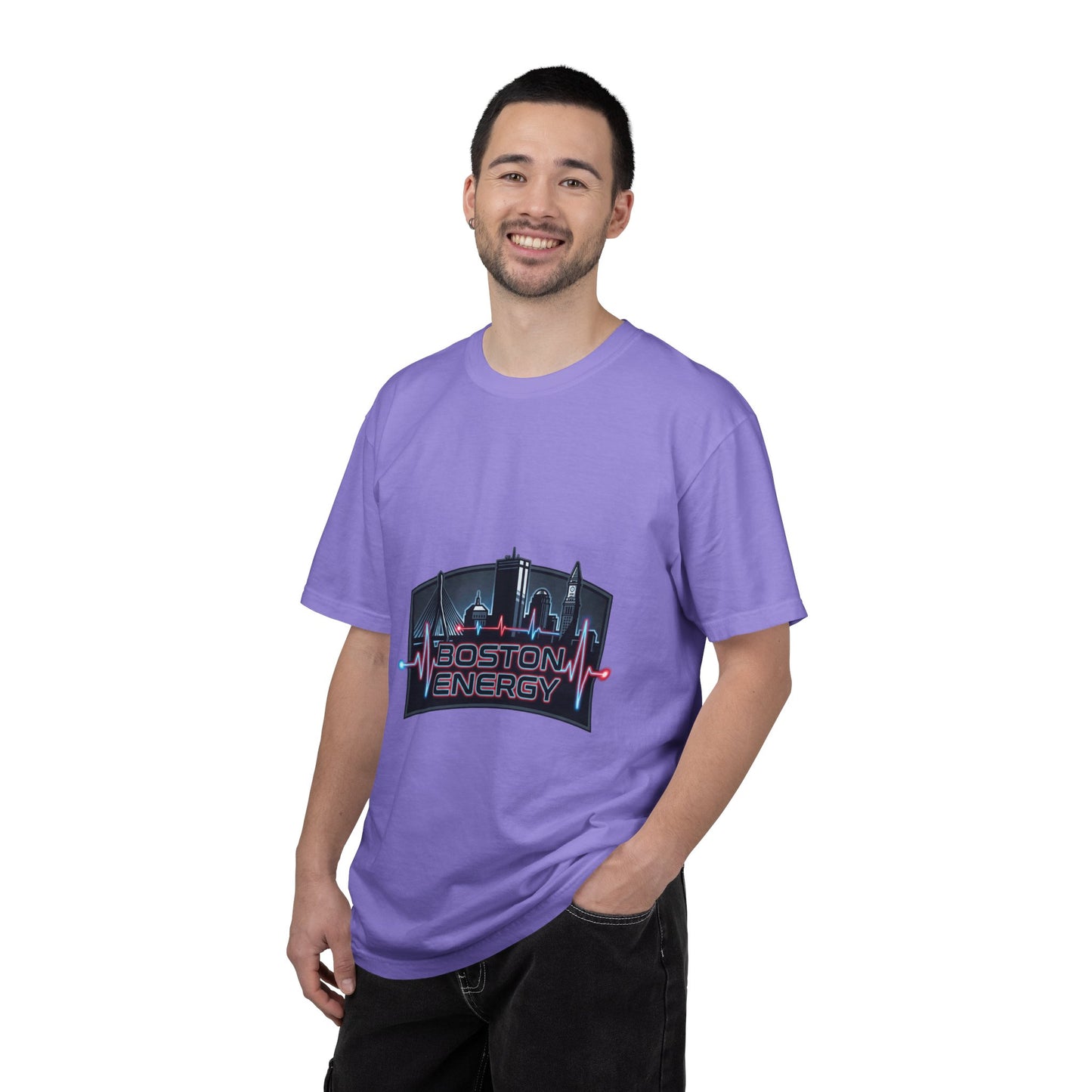 Boston Energy T-Shirt — City Skyline Neon Tee