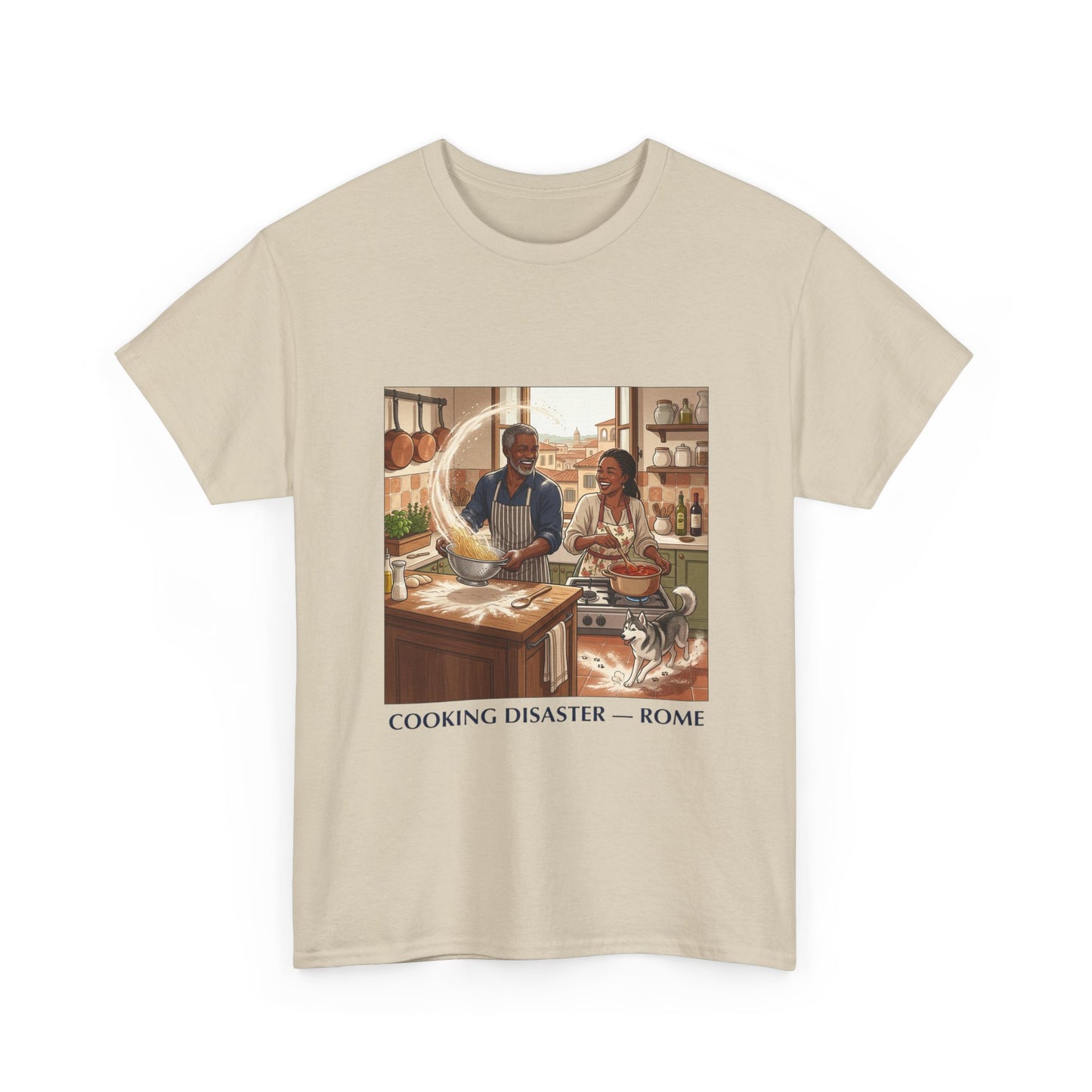 T-Shirt — 'Cooking Disaster — Rome' Illustrated Cooking Tee