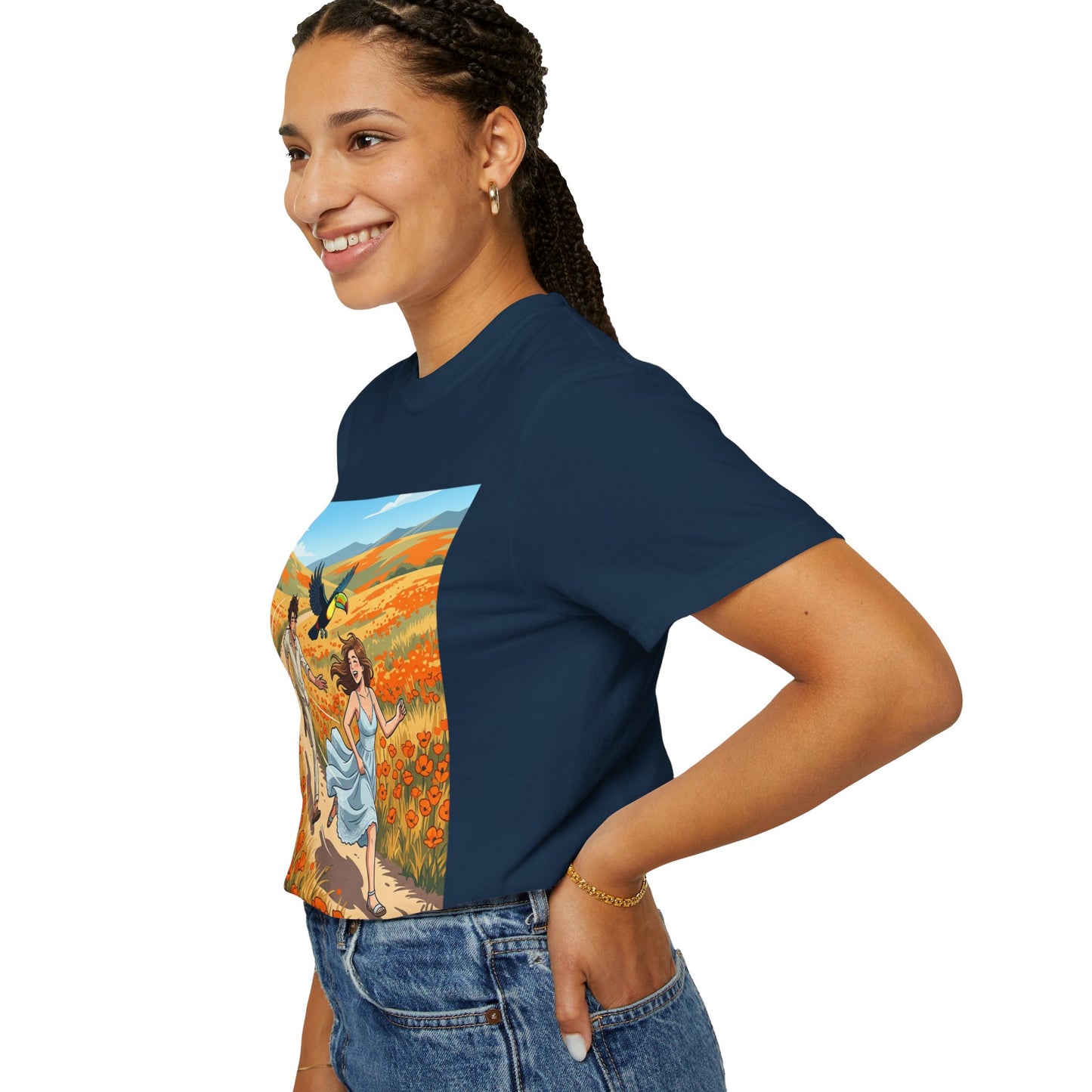Spring of Us T-Shirt — Romantic Field Illustration Tee